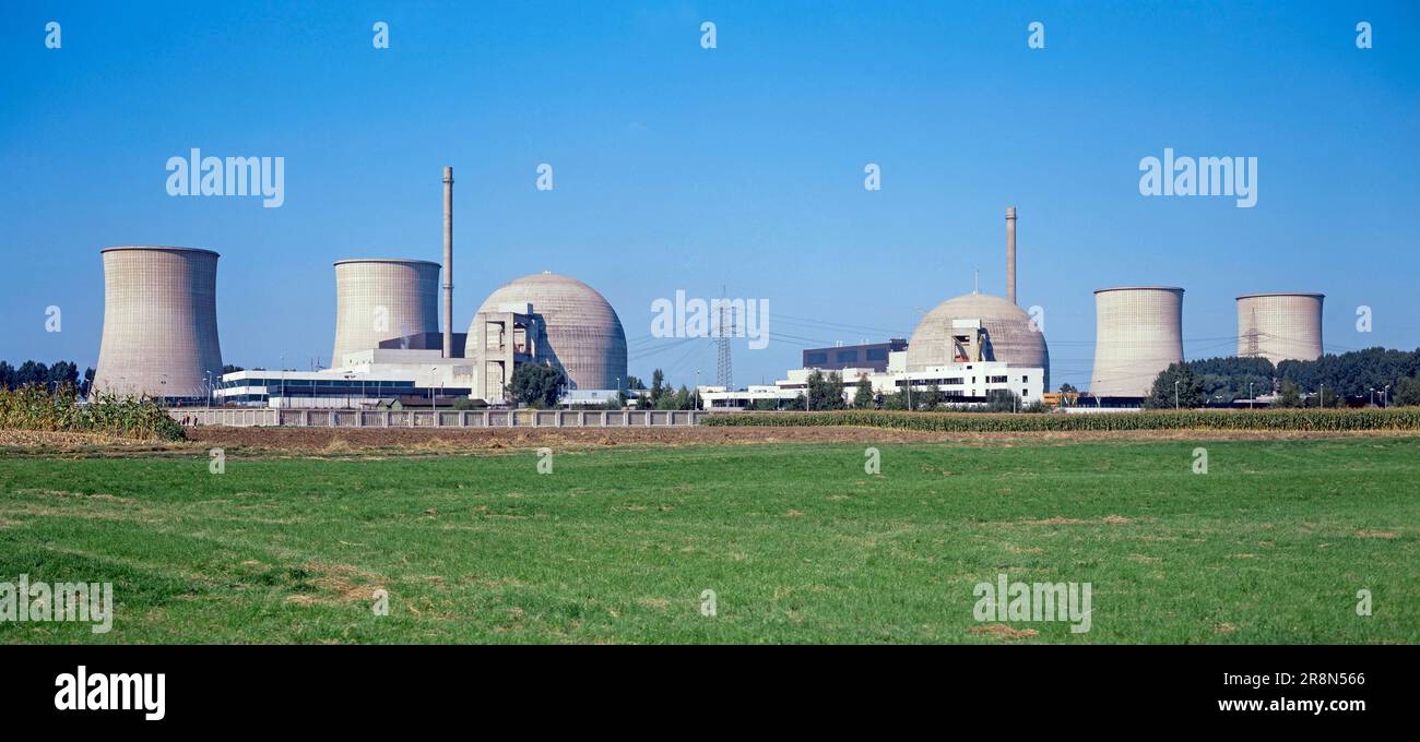 Centrale nucléaire, Biblis, Hesse, Allemagne Banque D'Images