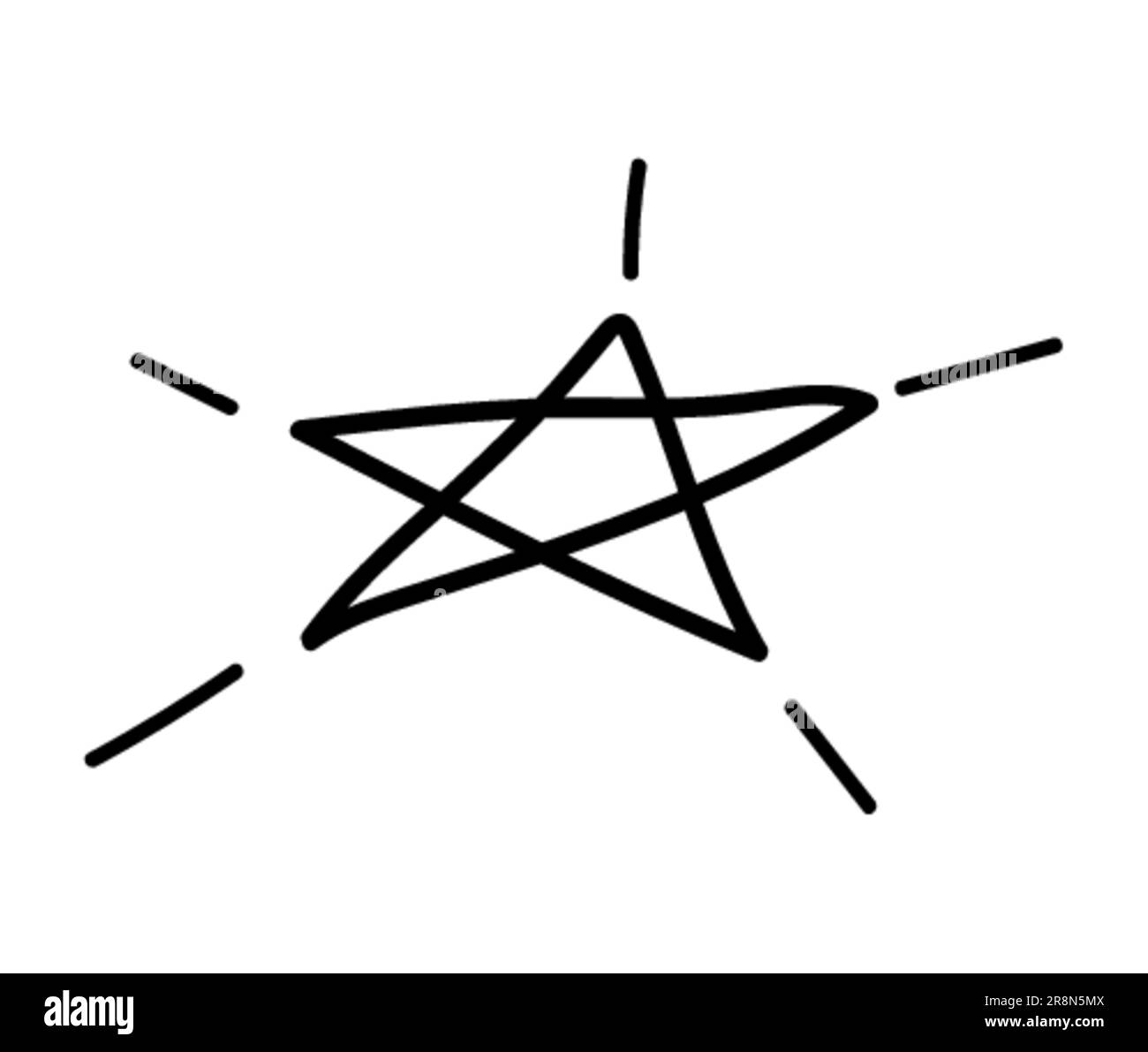 Ensemble de Y2K étoiles dessinées à la main, étoiles en étoile et  décorations futuristes rétro. Éléments simples sur fond blanc Image  Vectorielle Stock - Alamy