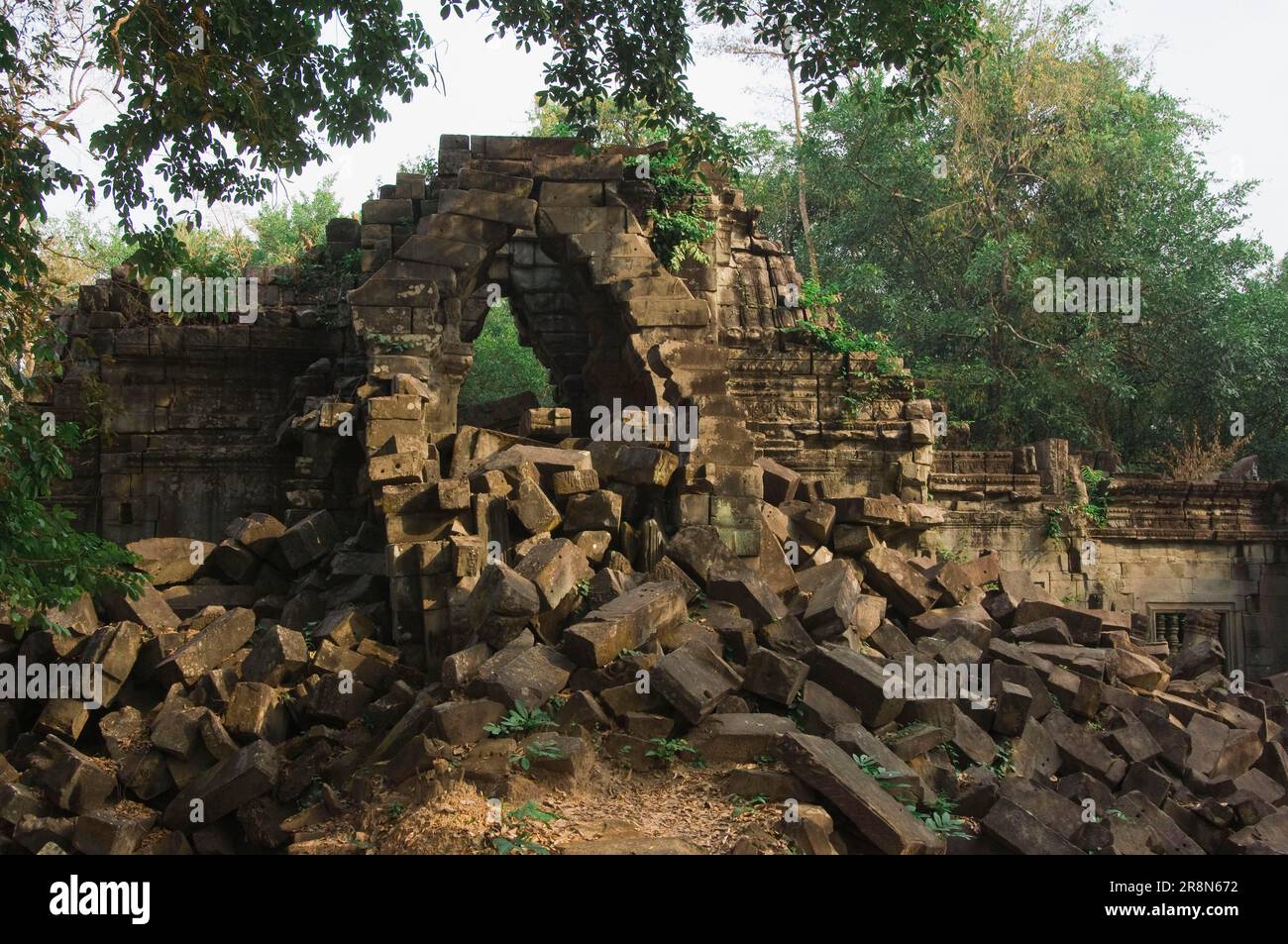 Ruines du temple de Beng Mealea, Angkor, Siem Reap, Cambodge Banque D'Images