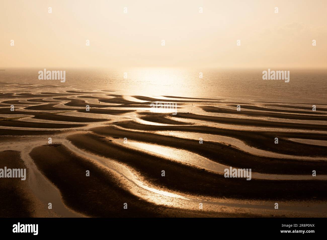 Ariake mer Tidal Flat Banque D'Images