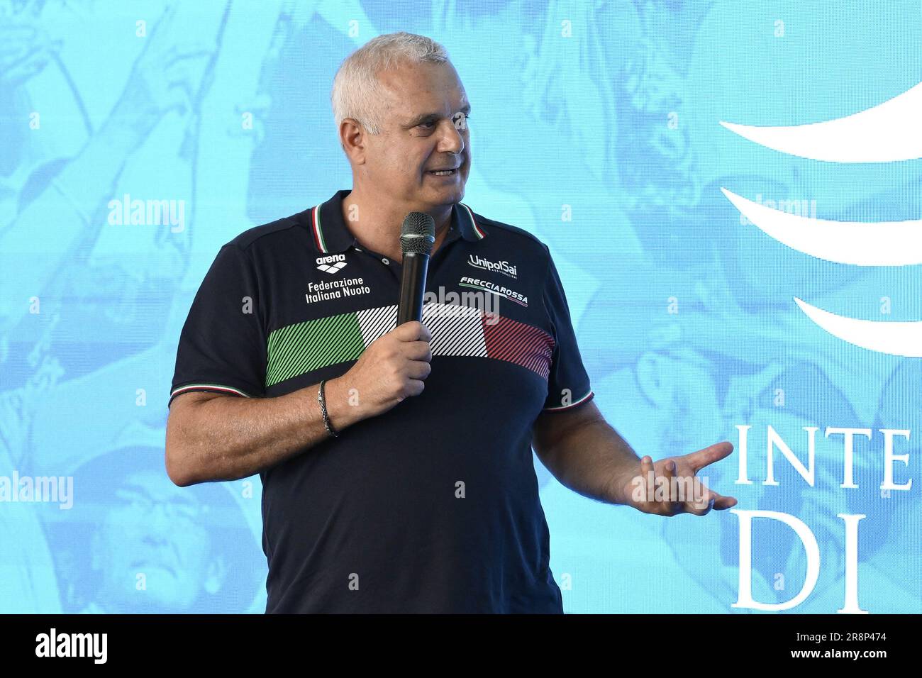 Rome, Italie. 22nd juin 2023. Alessandro Campagna lors de la conférence de presse pour présenter les Championnats internationaux de natation - Trophée Settecolli 59th à la salle We Sport Up, 22 juin 2023, Rome, Italie. Crédit : Agence photo indépendante/Alamy Live News Banque D'Images
