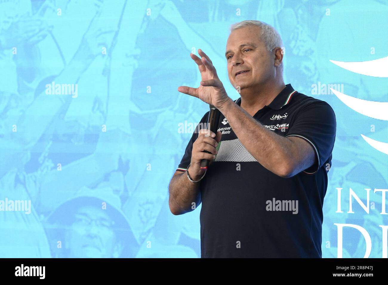 Rome, Italie. 22nd juin 2023. Alessandro Campagna lors de la conférence de presse pour présenter les Championnats internationaux de natation - Trophée Settecolli 59th à la salle We Sport Up, 22 juin 2023, Rome, Italie. Crédit : Agence photo indépendante/Alamy Live News Banque D'Images