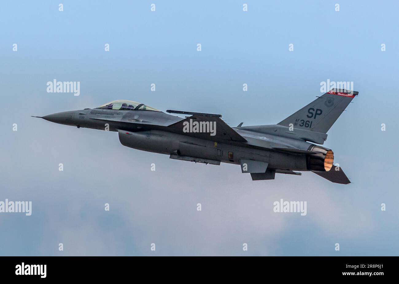 L'USAF F-16 Fighting Falcon 'C' à Farnborough Airshow 2018 Banque D'Images