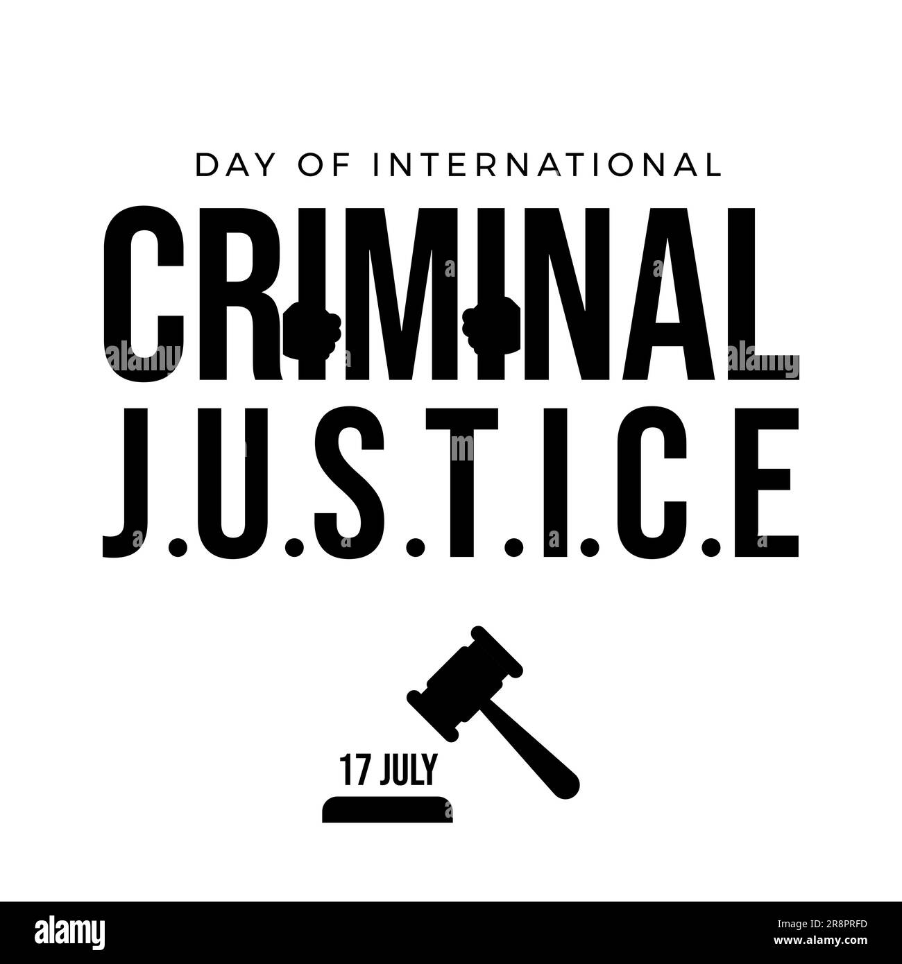 illustration pour célébrer la journée mondiale de la justice internationale Illustration de Vecteur