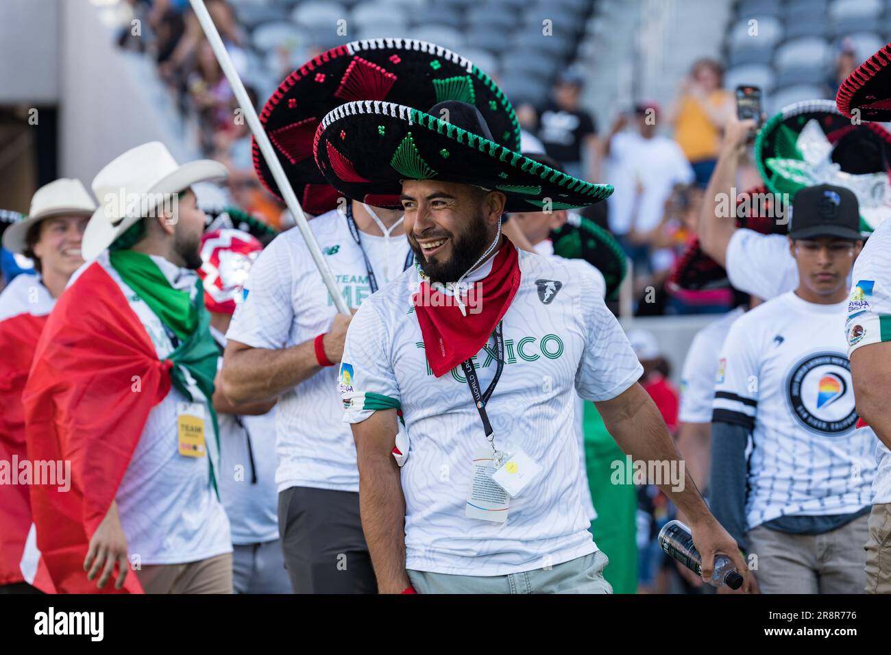 San Diego, États-Unis. 21st juin 2023. Team Mexico à l'occasion des cérémonies d'ouverture du Championnat du monde des hommes de crosse 2023 au stade Snapdragon. Credit: Ben Nichols/Alamy Live News Banque D'Images