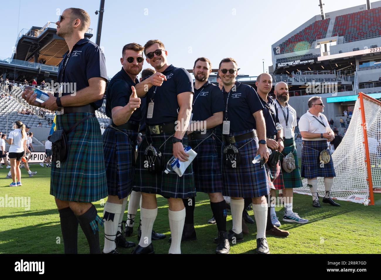 San Diego, États-Unis. 21st juin 2023. Team Scotland à l'occasion des cérémonies d'ouverture du Championnat du monde de crosse pour hommes 2023 au stade Snapdragon. Credit: Ben Nichols/Alamy Live News Banque D'Images