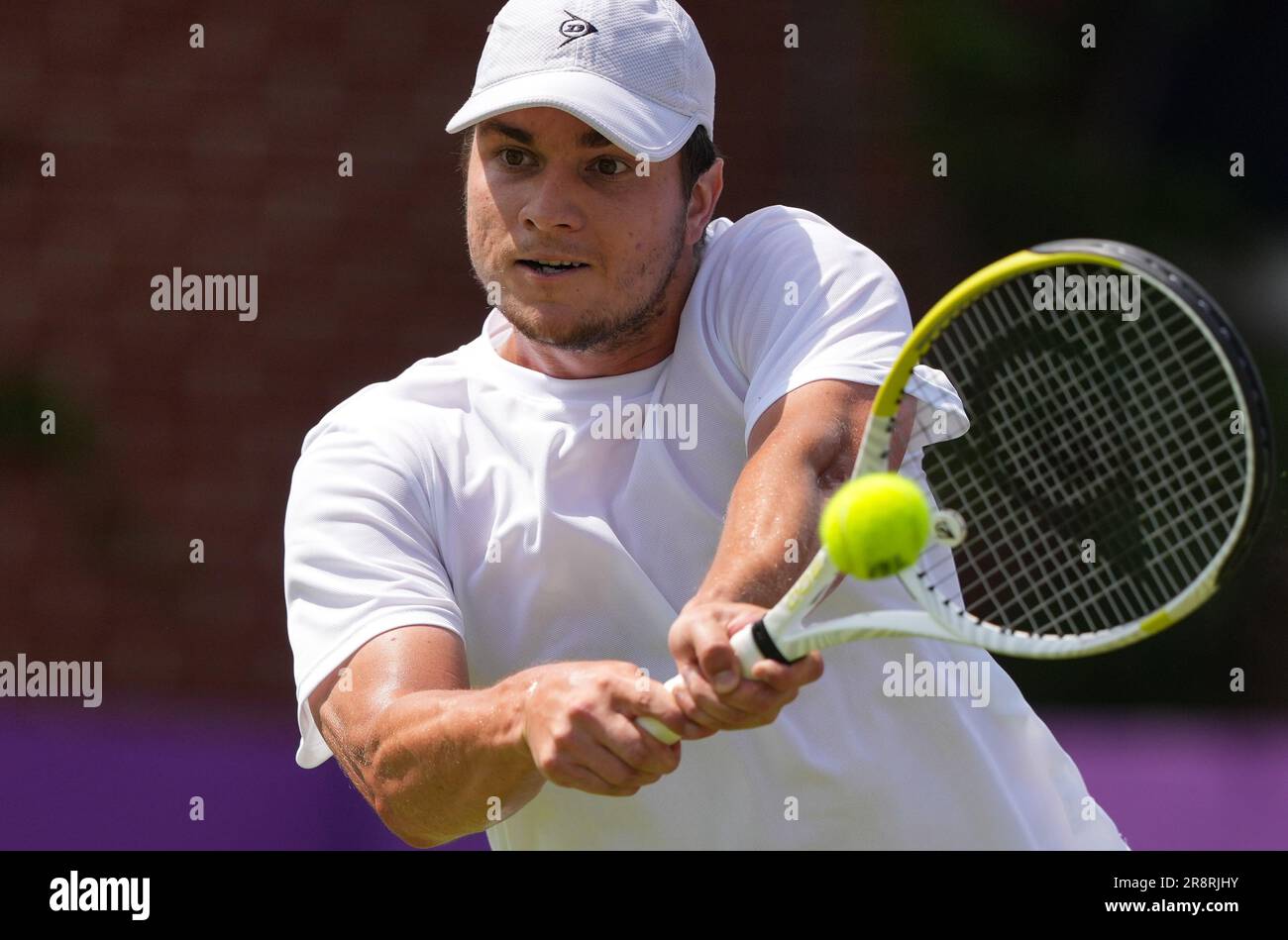 Miomir Kecmanovic (SRB) lors de son match de 32 avec Cameron Norrie (GBR) pendant le premier jour du tournoi de tennis LTA Cinch championnat 2023, A Banque D'Images