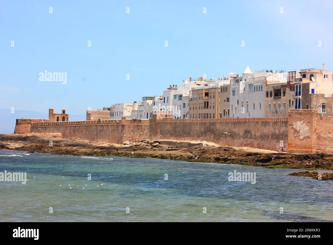 Vue aérienne sur la vieille ville d'Essaouira au Maroc Banque D'Images