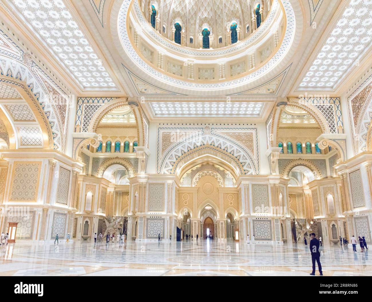 Qasr Al Watan Palais présidentiel intérieur Abu Dhabi Abu Dhabi, Émirats Arabes Unis Banque D'Images