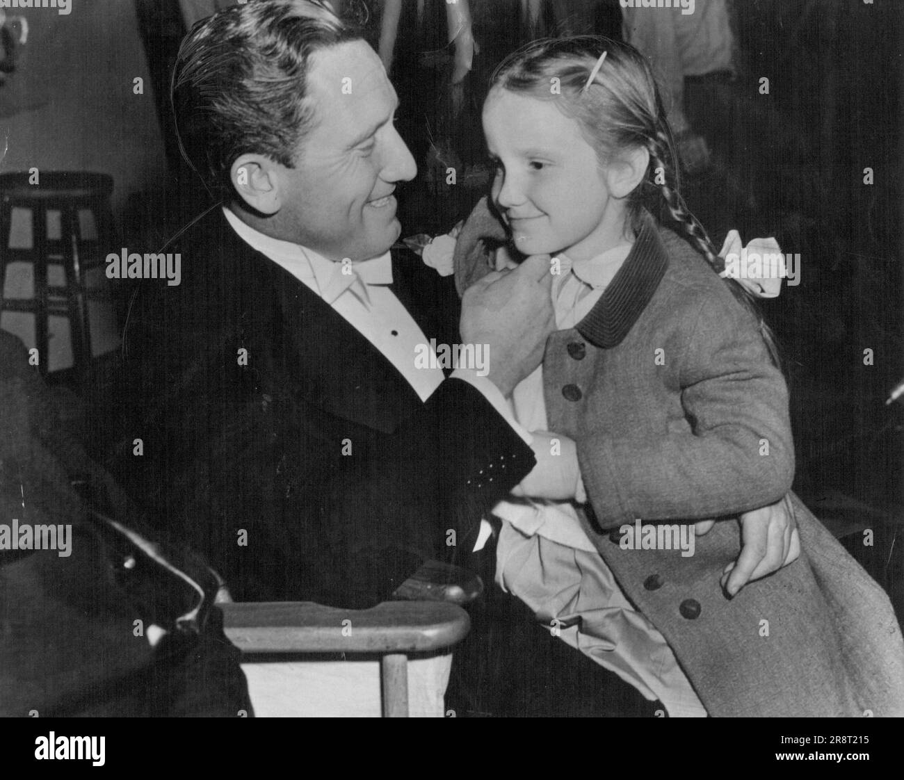 La petite Susan Tracy et son célèbre Daddy, Spencer Tracy... 07 août 1939. (Photo de Robertson, Metro-Goldwyn-Mayer Pictures). Banque D'Images