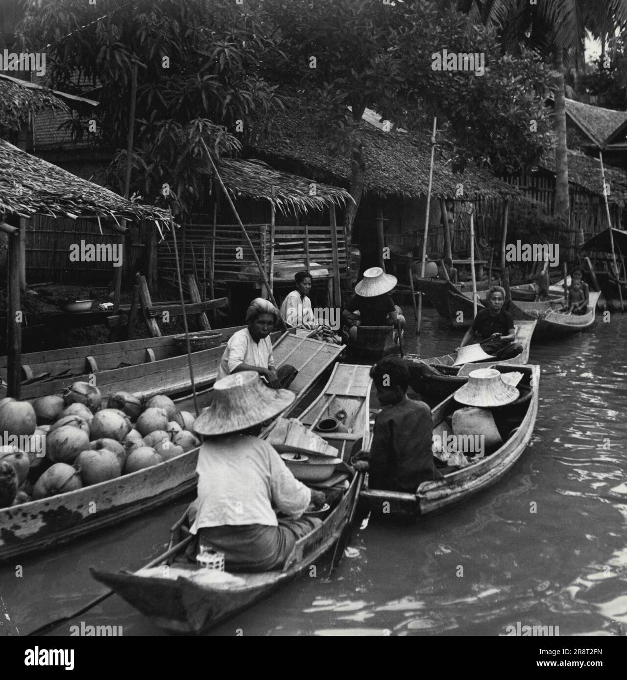 Thaïlande - scènes générales. 19 février 1949. (Photo par Horace Bristol, Agence photographique est-Ouest). Banque D'Images