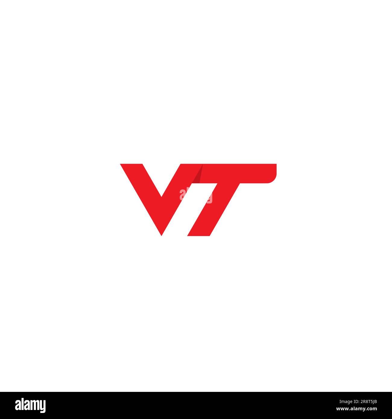 Concept du logo VT. Logo Letter VT Illustration de Vecteur