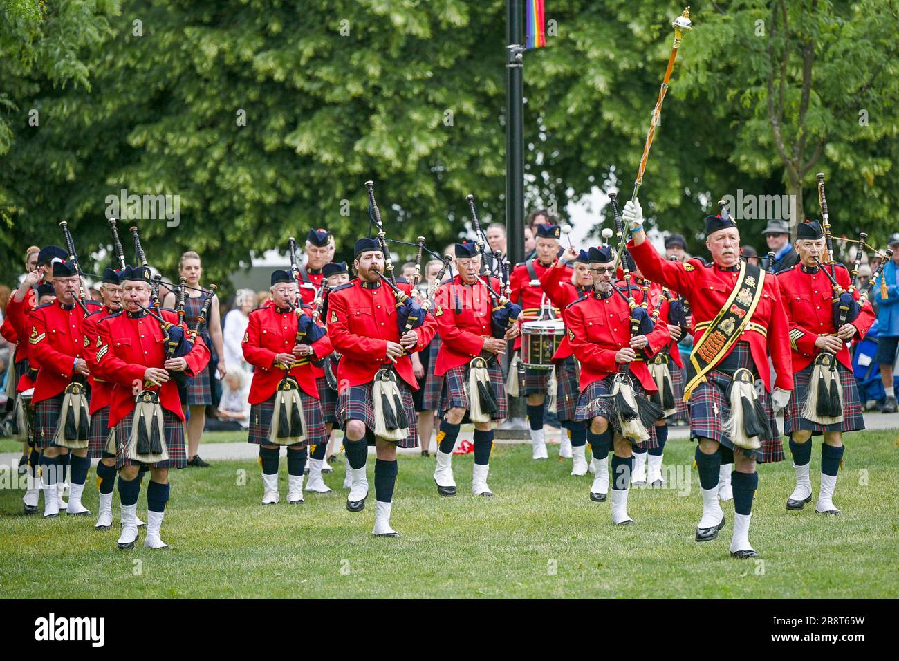 GRC E. Div. Pipe Band, ScotFestBC, British Columbia Highland Games, Coquitlam, C.-B., Canada Banque D'Images