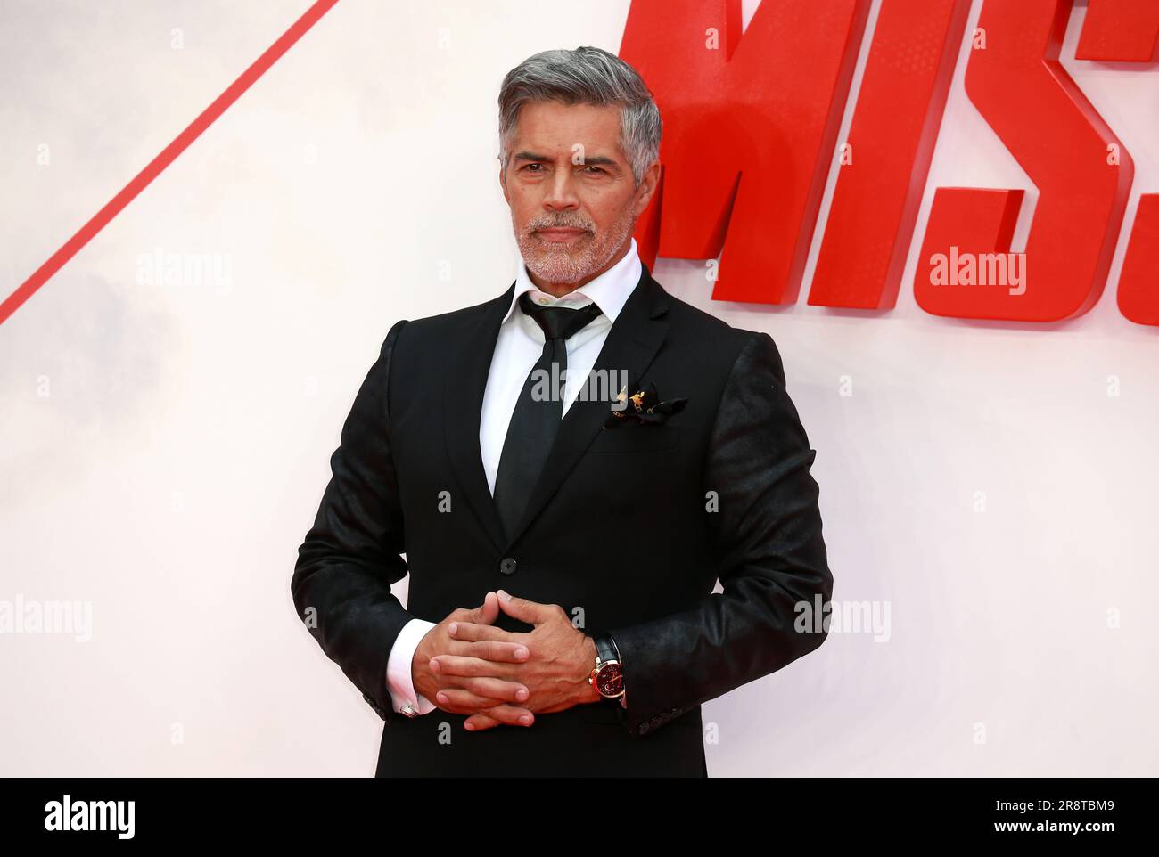 Londres, Royaume-Uni. 22nd juin 2023. Esai Morales participe à la première britannique de la « Commission: Impossible - Dead Reckoning part One » à Odeon Luxe Leicester Square à Londres. Crédit : SOPA Images Limited/Alamy Live News Banque D'Images