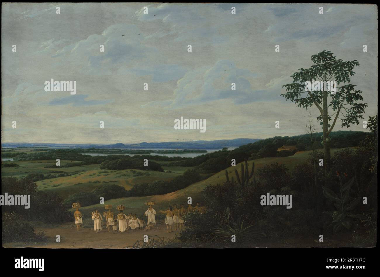 Poste de Frans. Paysage brésilien, 1650. Banque D'Images