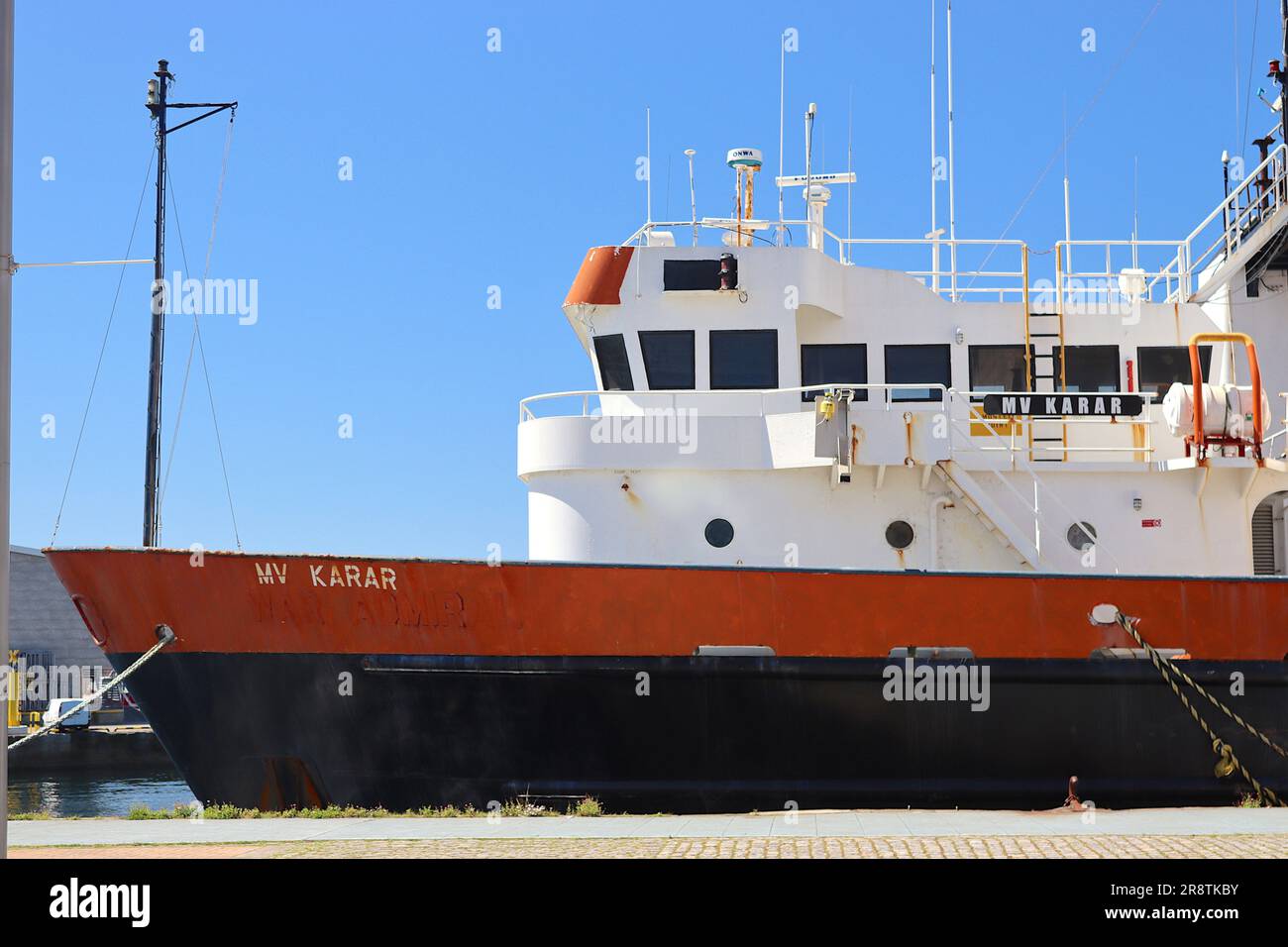 MV Karar a percuté pendant plus de 3 ans à Vigo - intercepté en mer avec la découverte d'une stash de 3 824 kilotonnes de cocaïne à bord d'une valeur de €126 millions. Banque D'Images