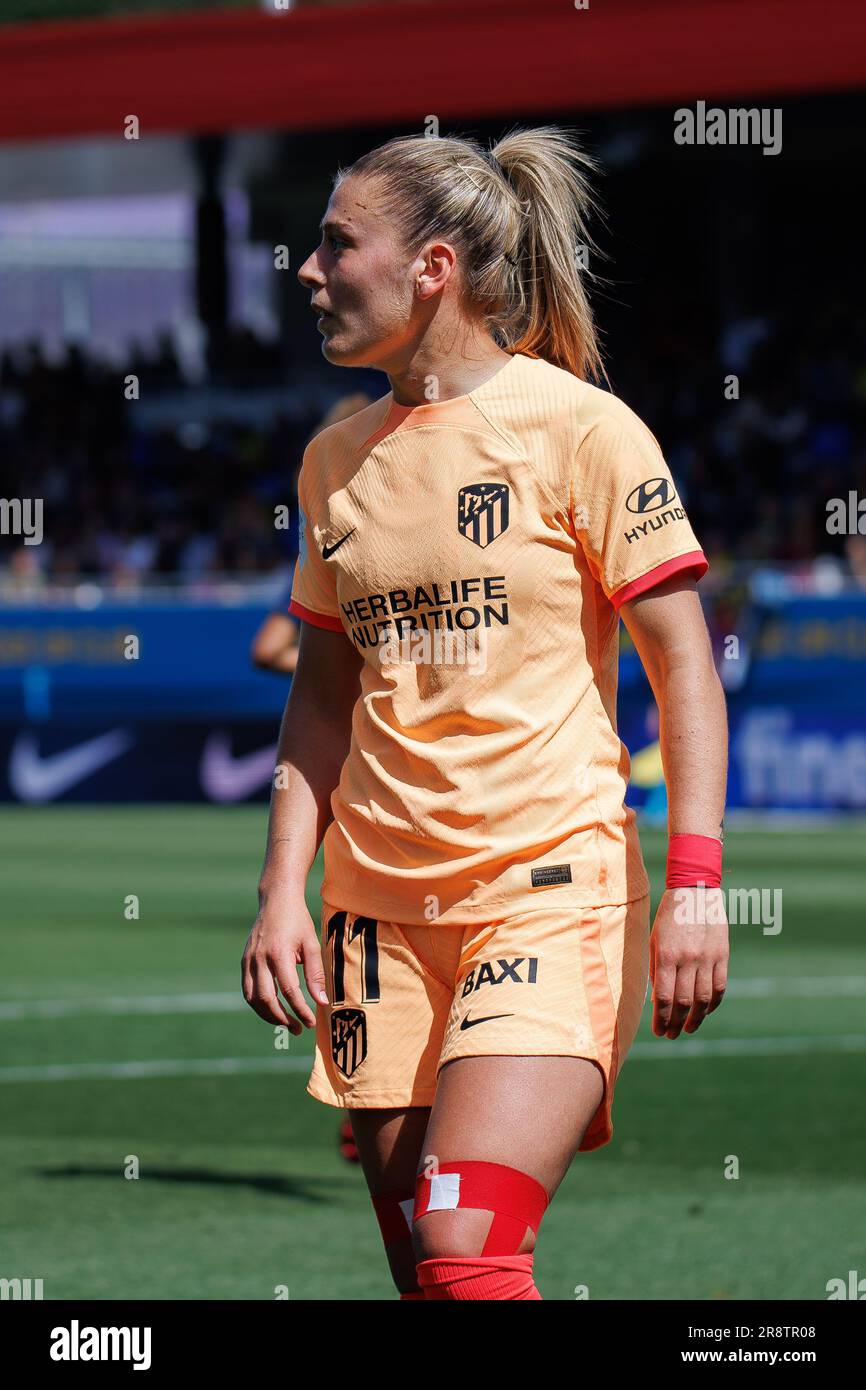 Barcelone Apr 15 Carmen Menayo En Action Pendant Le Match Primera Division Femenina Entre Le 