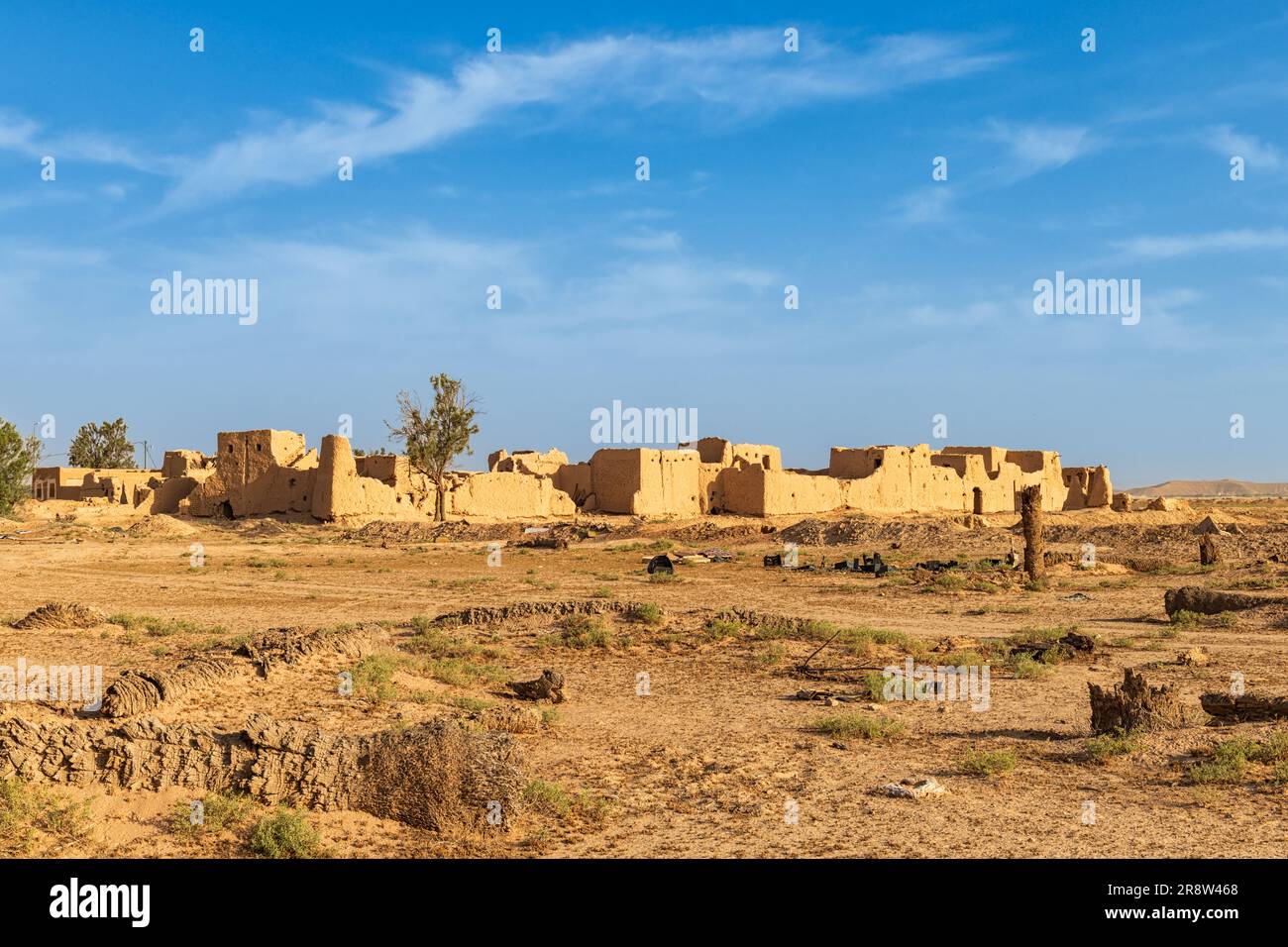 Vieilles ruines - paysage désertique Banque D'Images