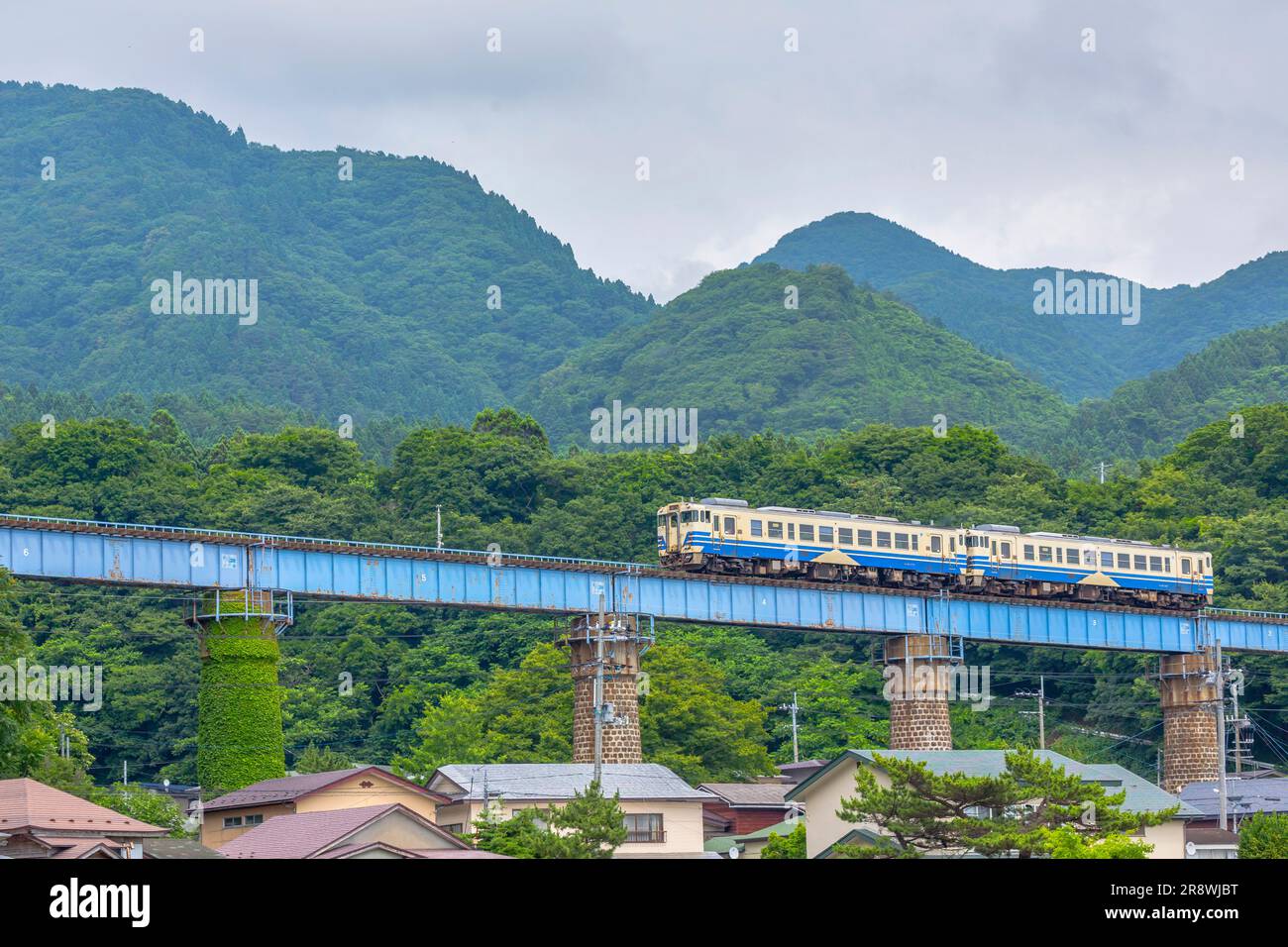 Gono-Line et les montagnes Shirakami Banque D'Images