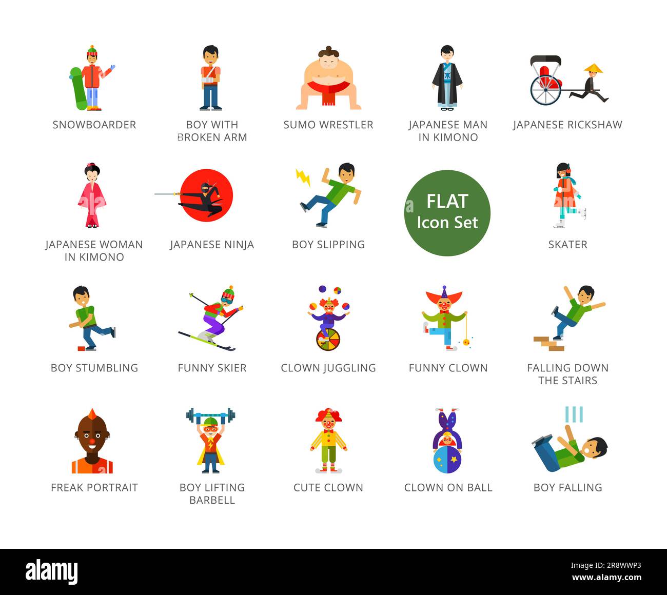 People Icons Set Illustration de Vecteur