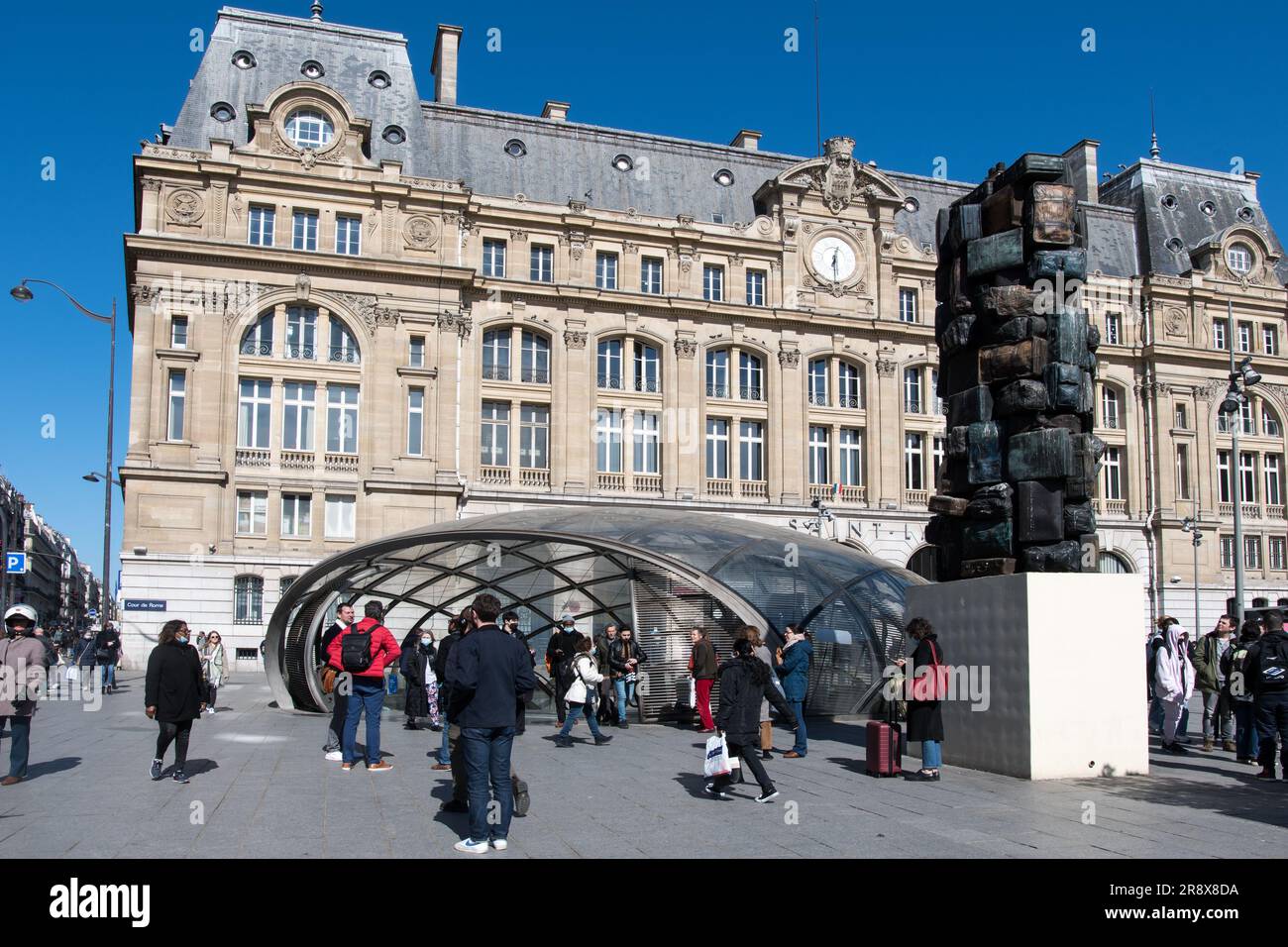 Gare Saint-Lazare dans le centre de Paris Banque D'Images