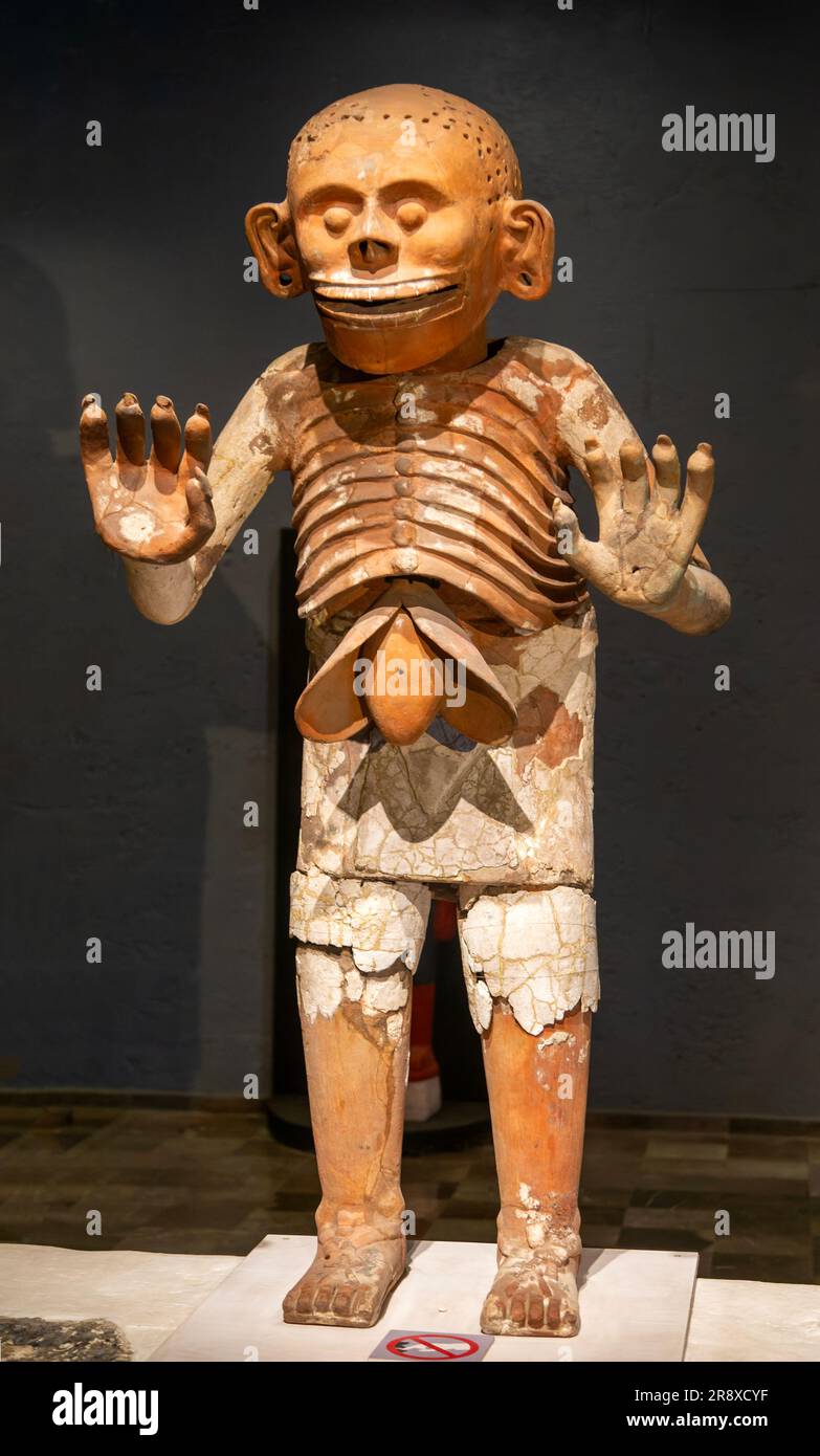Mictlantecuhtli, Aztec god of Death, site archéologique et musée de Templo Mayor, Mexico, Mexique Banque D'Images
