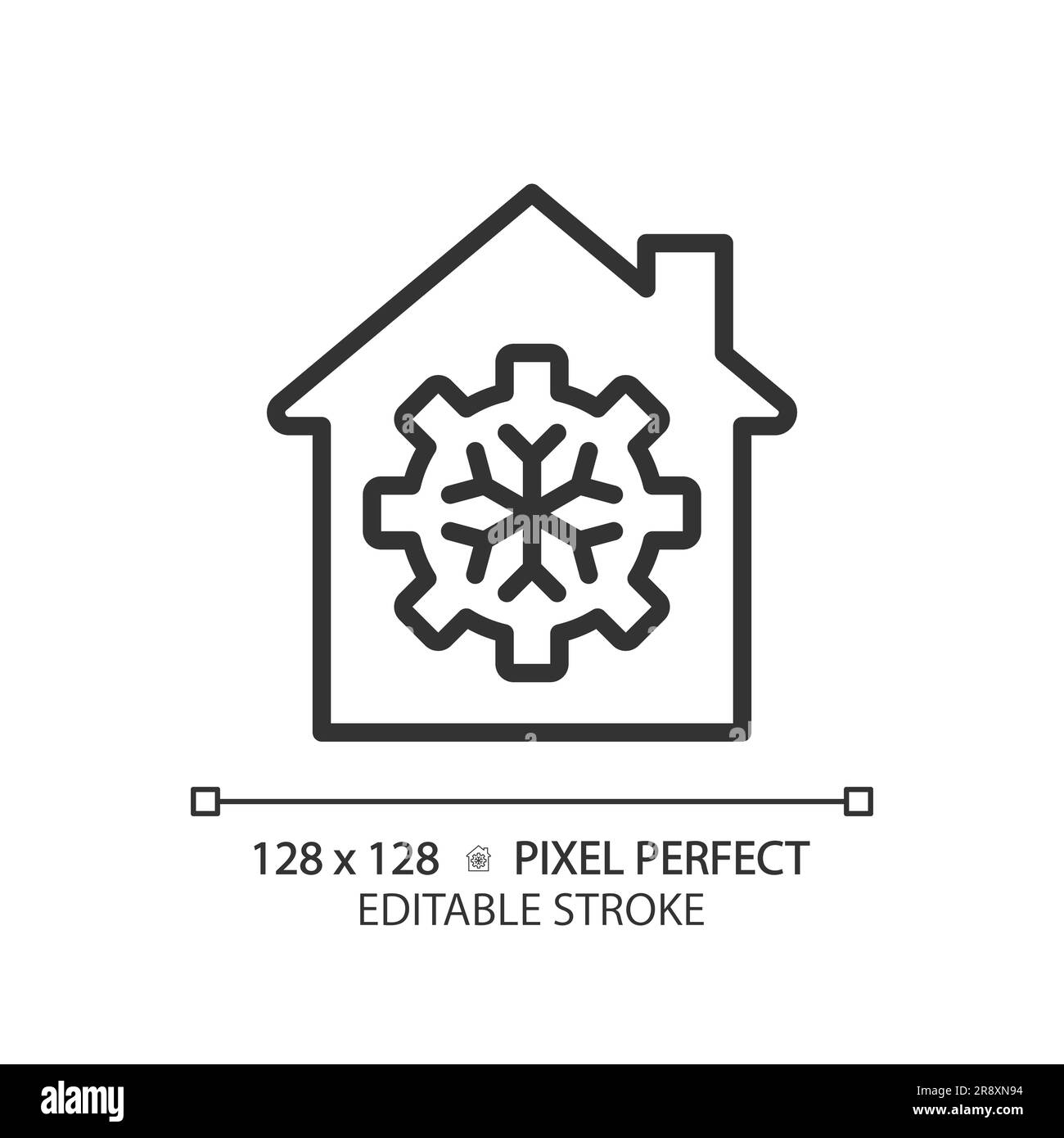 Icône linéaire de refroidissement général Illustration de Vecteur