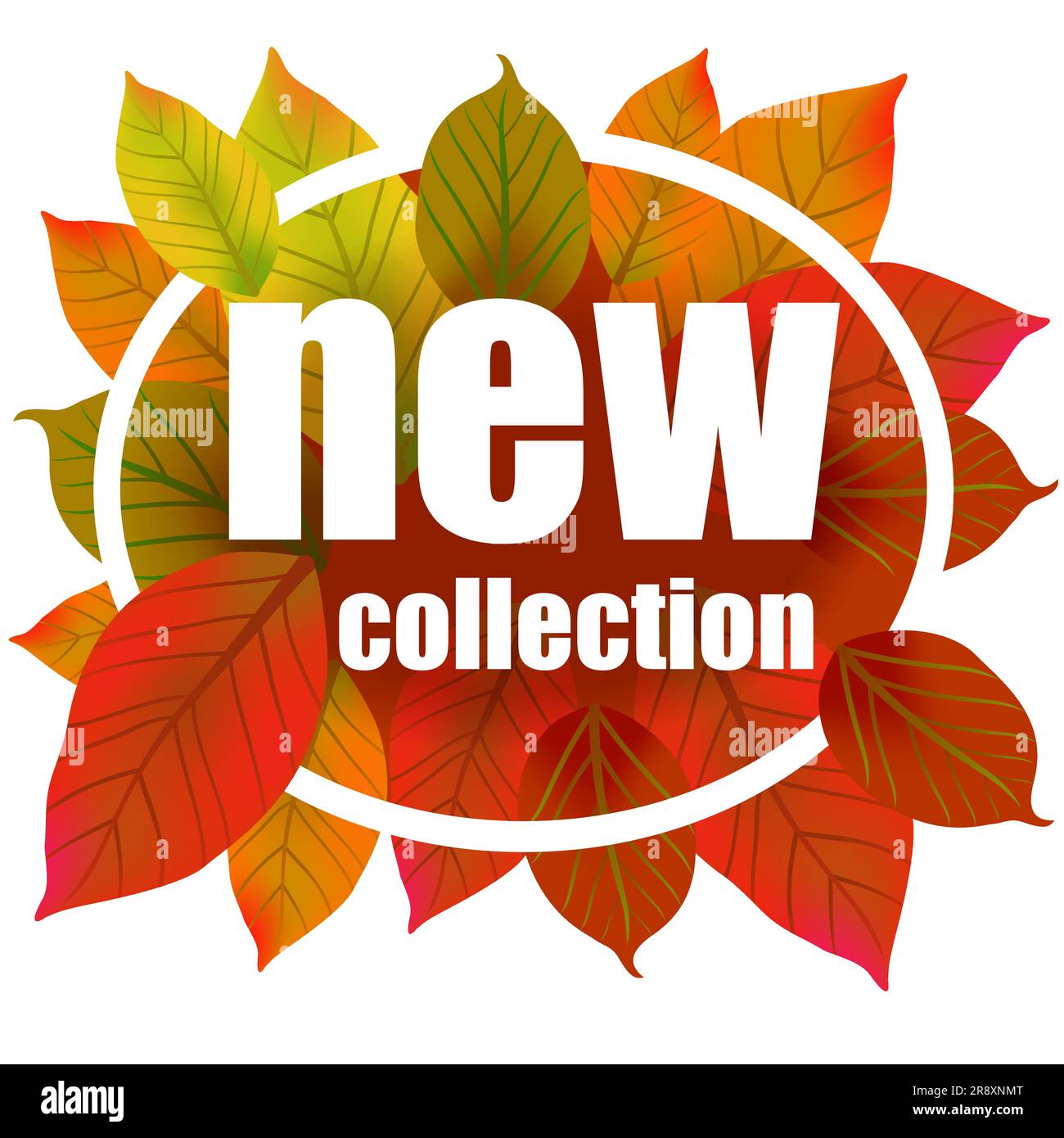 Nouvelle collection lettrage en cercle Illustration de Vecteur