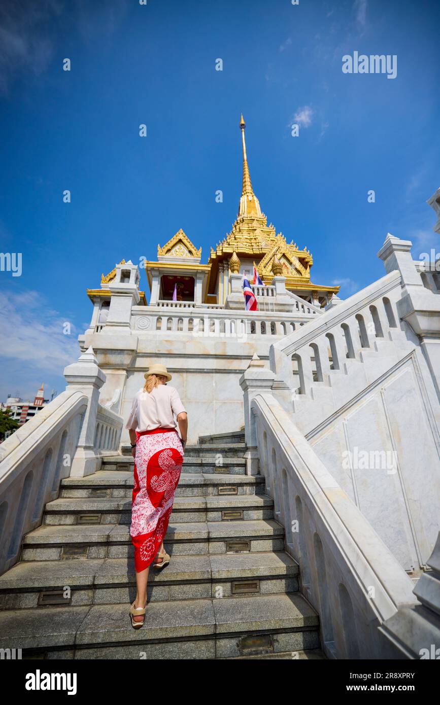 Bangkok Thaïlande 24 mai 2023. Images de Wat Traimit, le temple célèbre pour la statue de Bouddha doré. Banque D'Images