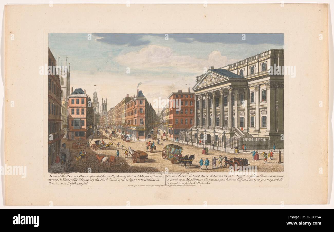 Vue sur le manoir de Londres, 1751. Banque D'Images