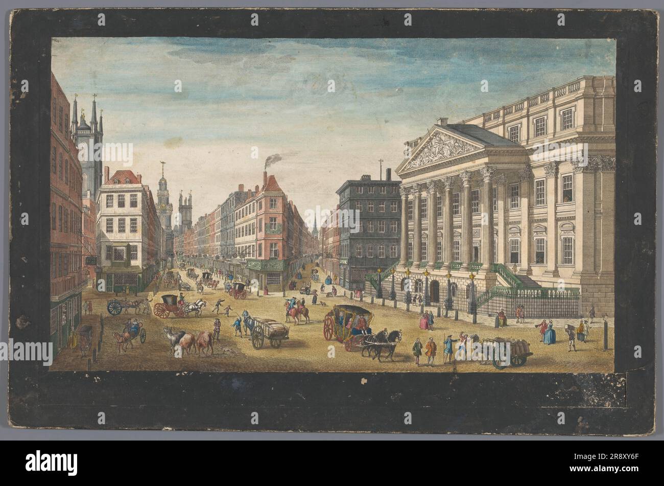 Vue sur le manoir de Londres, 1751. Banque D'Images