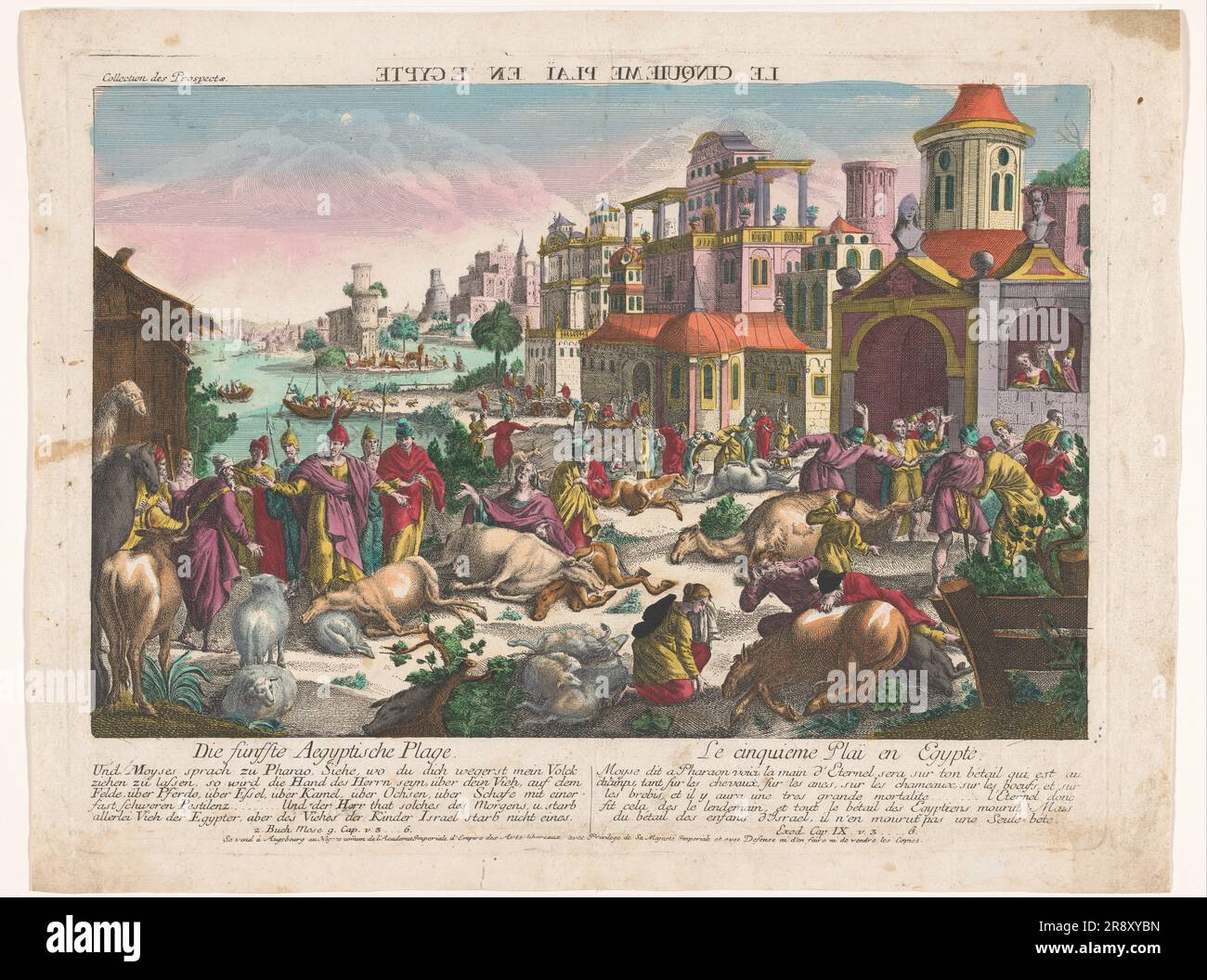 La cinquième peste de l'Égypte, 1755-1779. Banque D'Images