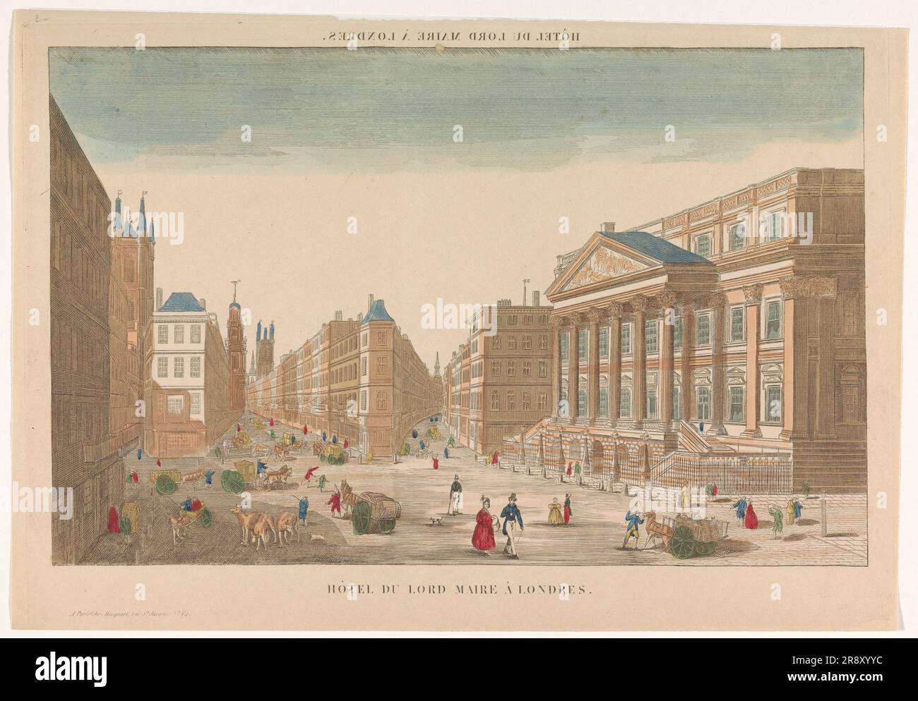 Vue sur le manoir de Londres, 1700-1799. Banque D'Images