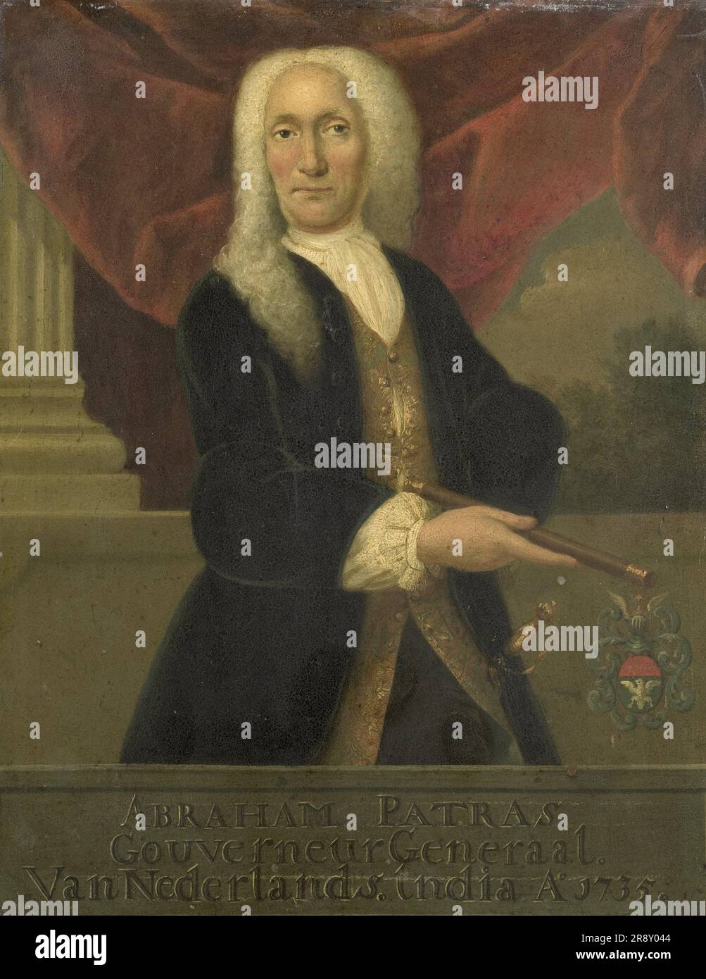 Portrait d'Abraham Patras, Gouverneur général de la Dutch East India Company, 1735-1800. Banque D'Images