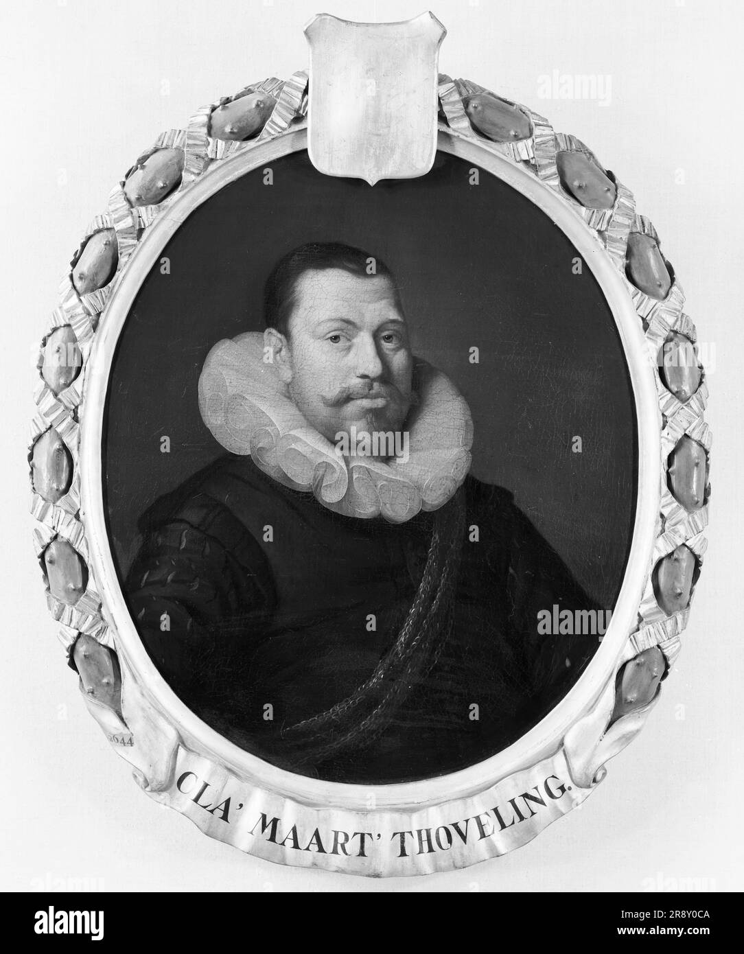 Portrait de Claes Maertensz Thoveling, directeur de la Chambre de Rotterdam de la Compagnie des Indes néerlandaises de l'est, élu en 1619, 1695-1722. Banque D'Images