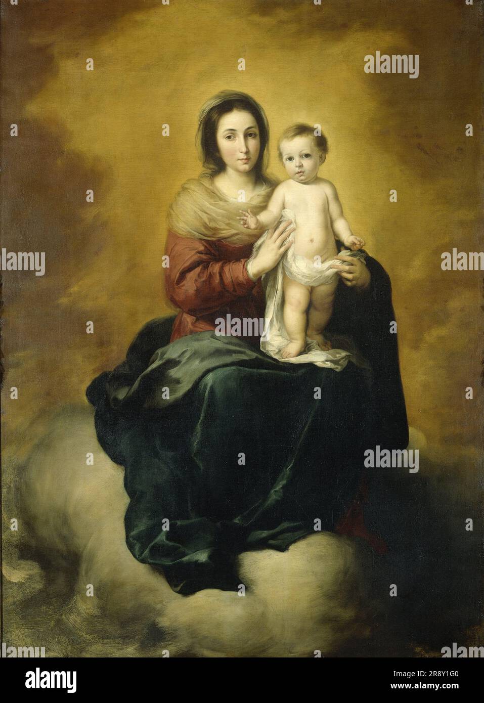 Vierge assise sur des nuages Banque de photographies et d’images à ...