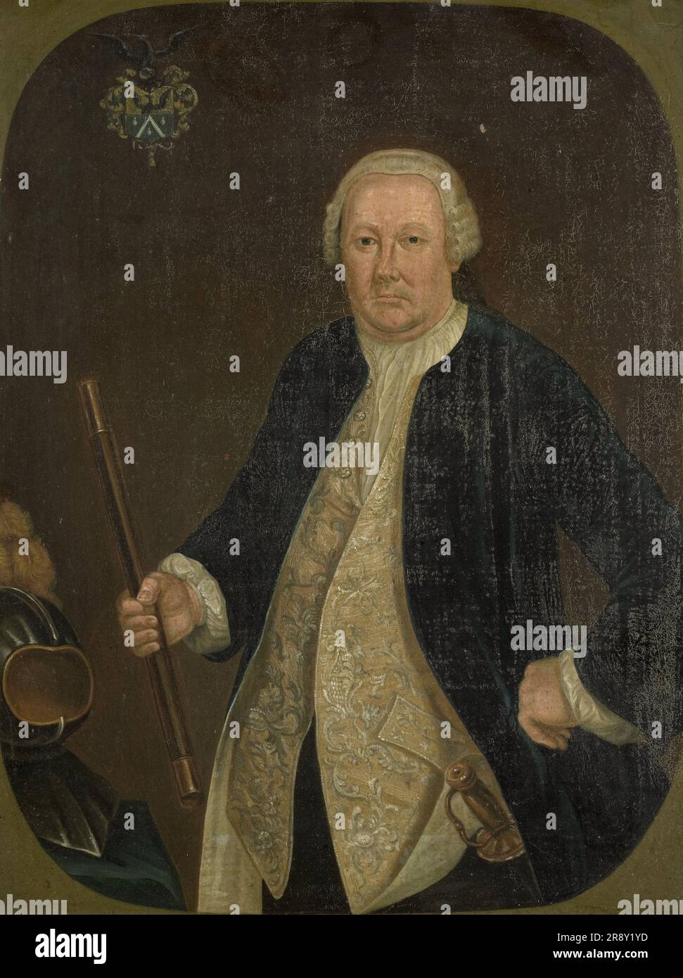 Portrait de Petrus Albertus van der Parra, gouverneur général de la Dutch East India Company, 1762-1800. Banque D'Images