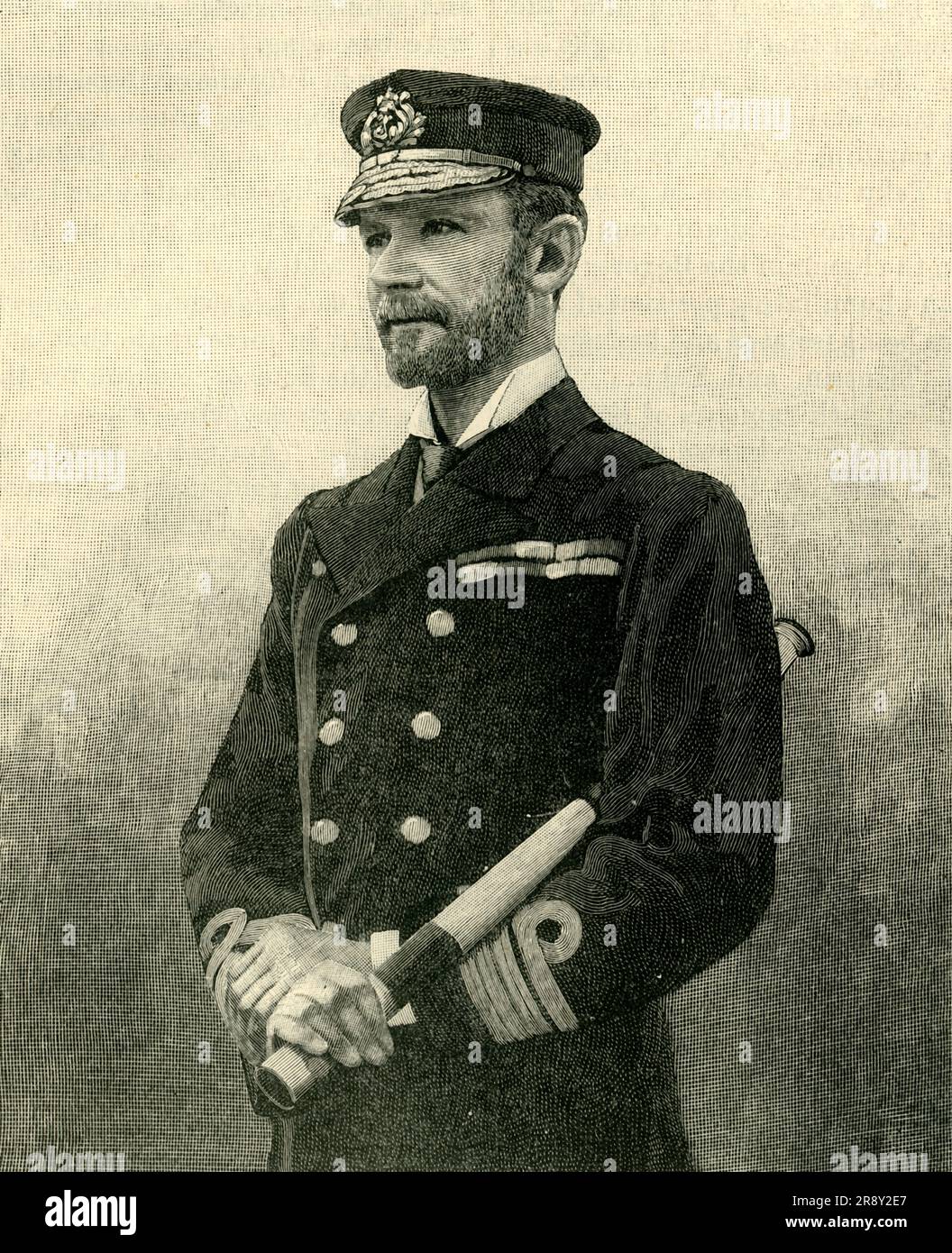 'Amiral Seymour', C1900. Portrait de l'officier de la Marine royale britannique Edward Hobart Seymour; servi dans la mer Noire pendant la guerre de Crimée, a combattu dans la bataille de Canton et la bataille de forts Taku pendant la deuxième guerre de l'opium, et à la bataille de Cixi pendant la rébellion de Taiping. Gravure après une photographie. De "Cassell's History of England, vol. IX". [Cassell and Company, Limited, Londres, Paris, New York & amp ; Melbourne] Banque D'Images