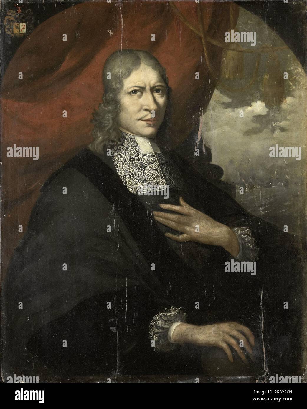 Portrait de Rycklod van Goens, Gouverneur général, 1680-1700. Attribué à Martin Palin. Banque D'Images