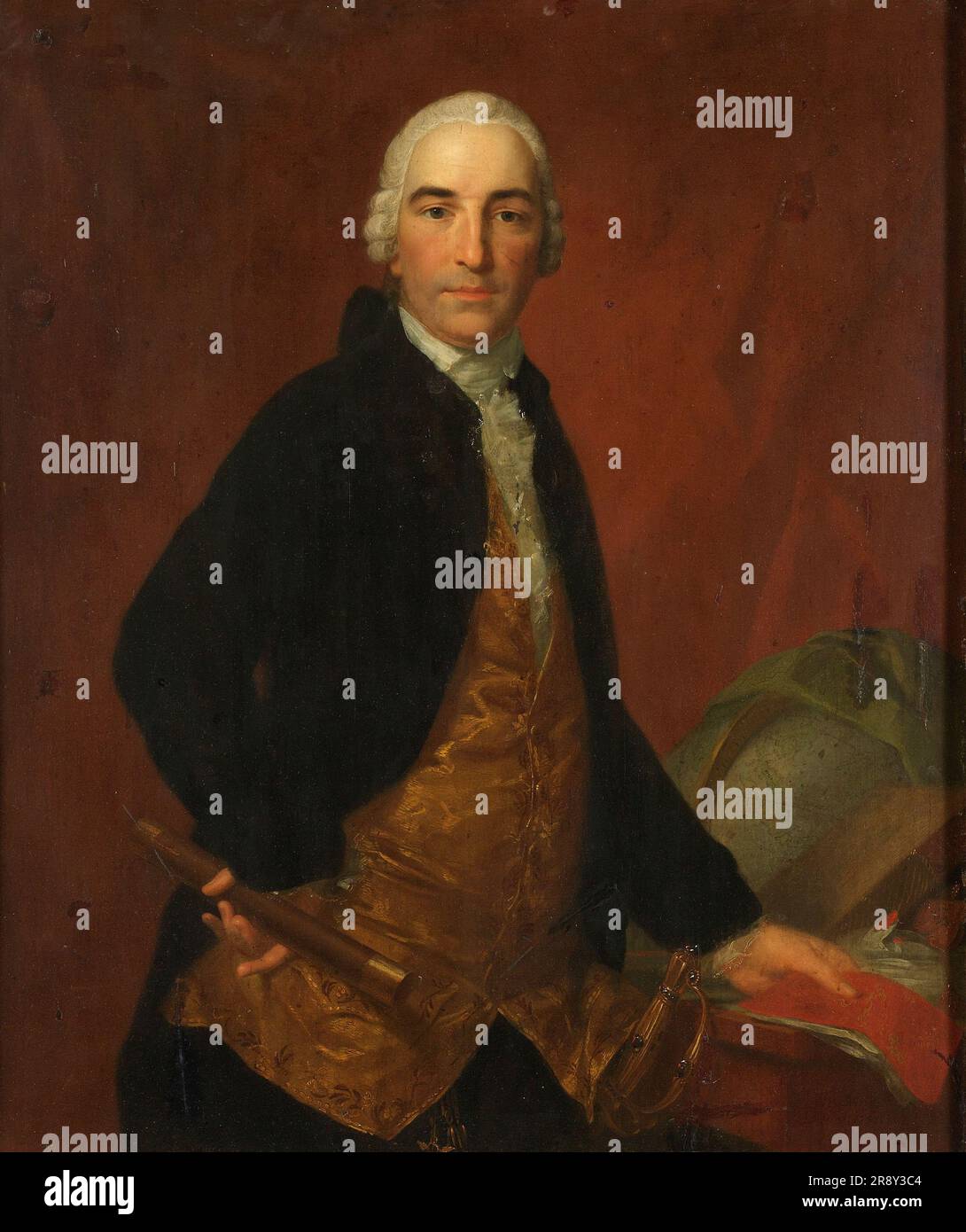 Portrait de Willem Arnold Alting, gouverneur général de la Dutch East India Company, 1788. Banque D'Images