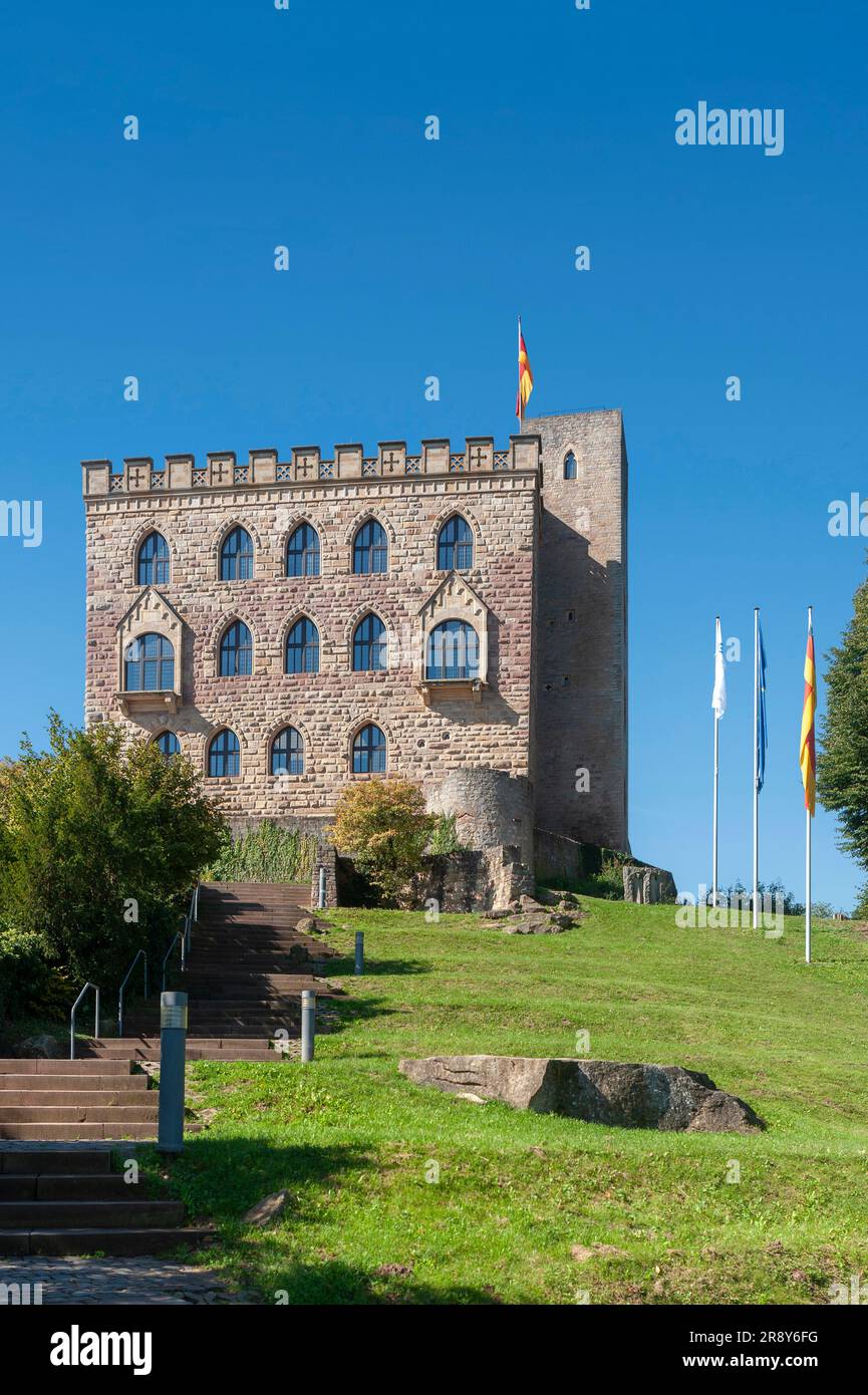 Façade du château de Hambach, Hambach, Palatinat, Rhénanie-Palatinat, Allemagne, Europe Banque D'Images