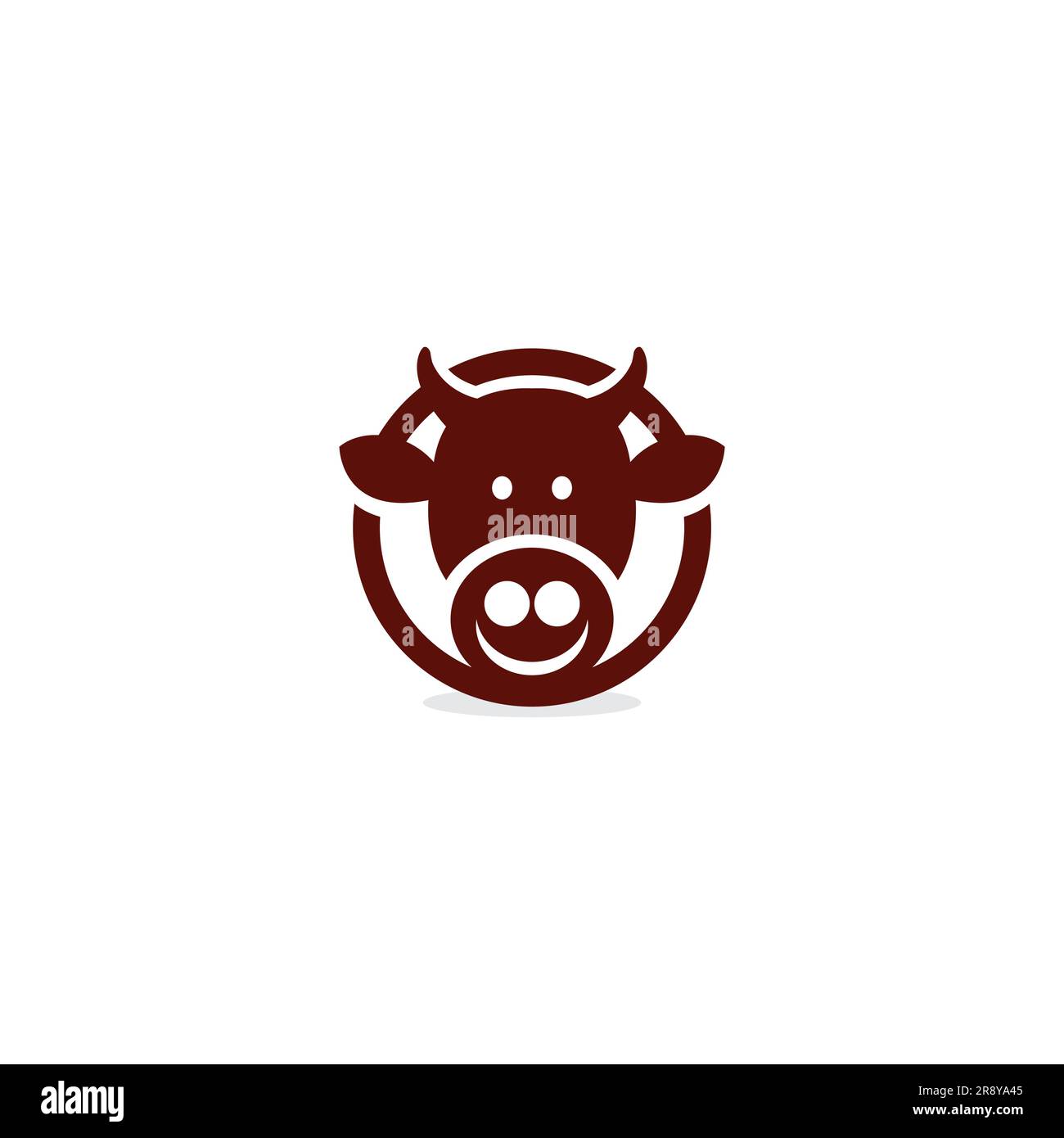 Conception de logo de vache. Conception de logo Animal Farm Illustration de Vecteur