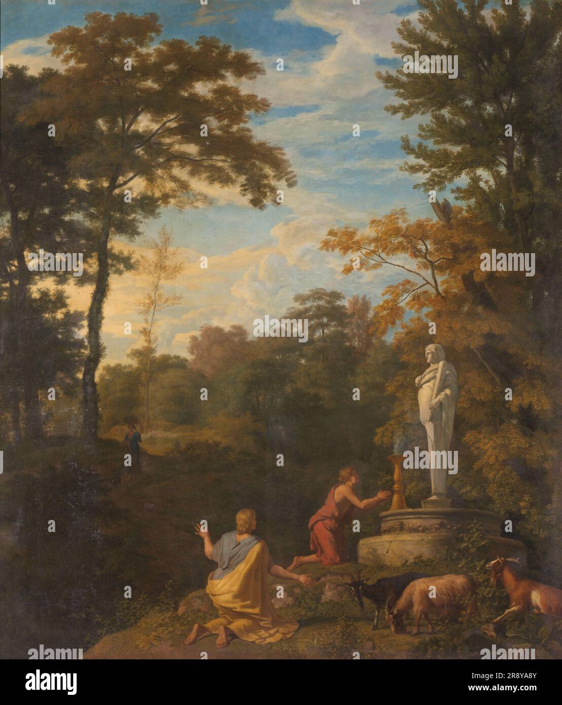 Paysage arcadien, 1680-1726. Banque D'Images