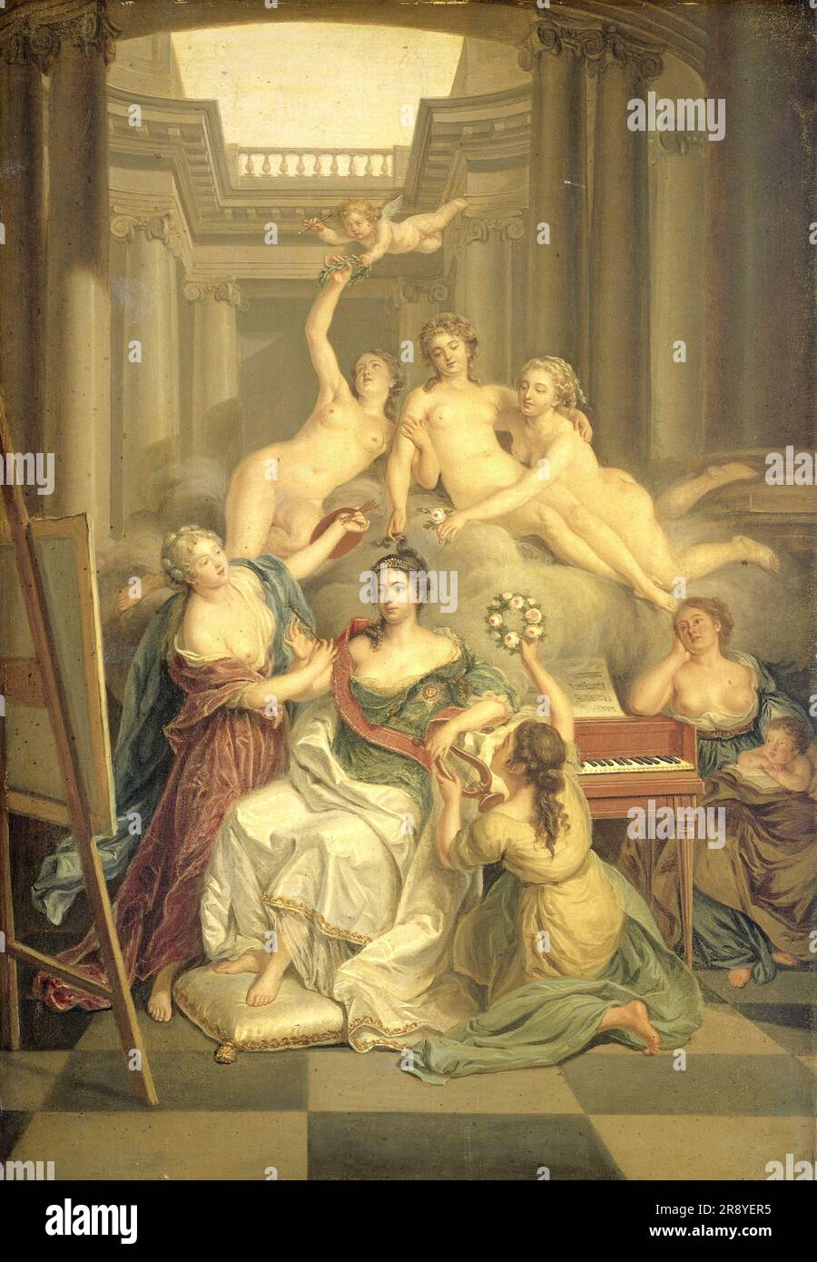 Frederika Sophia Wilhelmina de Prusse (1751-1820), 1760-1790. Épouse du Prince Willem V, dans le Temple des Arts Banque D'Images