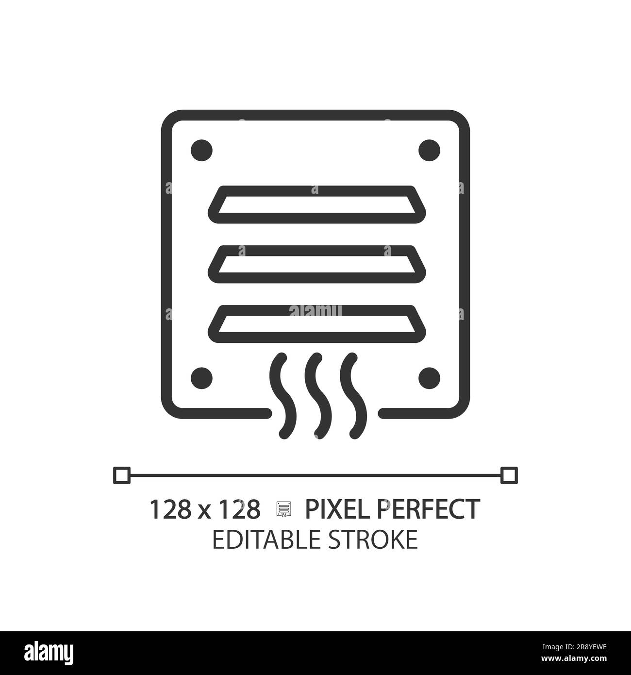 Icône linéaire de l'évent d'aération Illustration de Vecteur