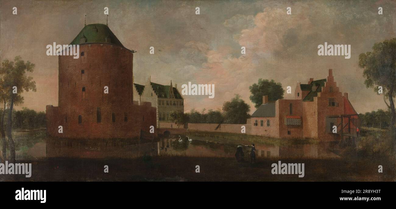 Château de Teylingen, 1640. Banque D'Images