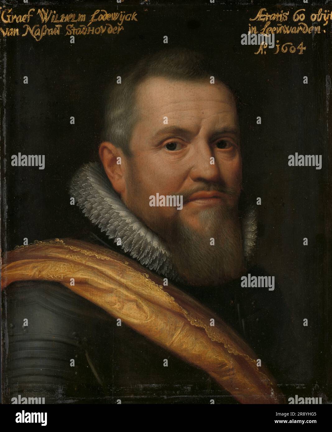 Portrait de Willem Lodewijk (1560-1620), comte de Nassau, surnommé en frison &#x2018;US heit&#x2019; (notre père), 1609. Banque D'Images