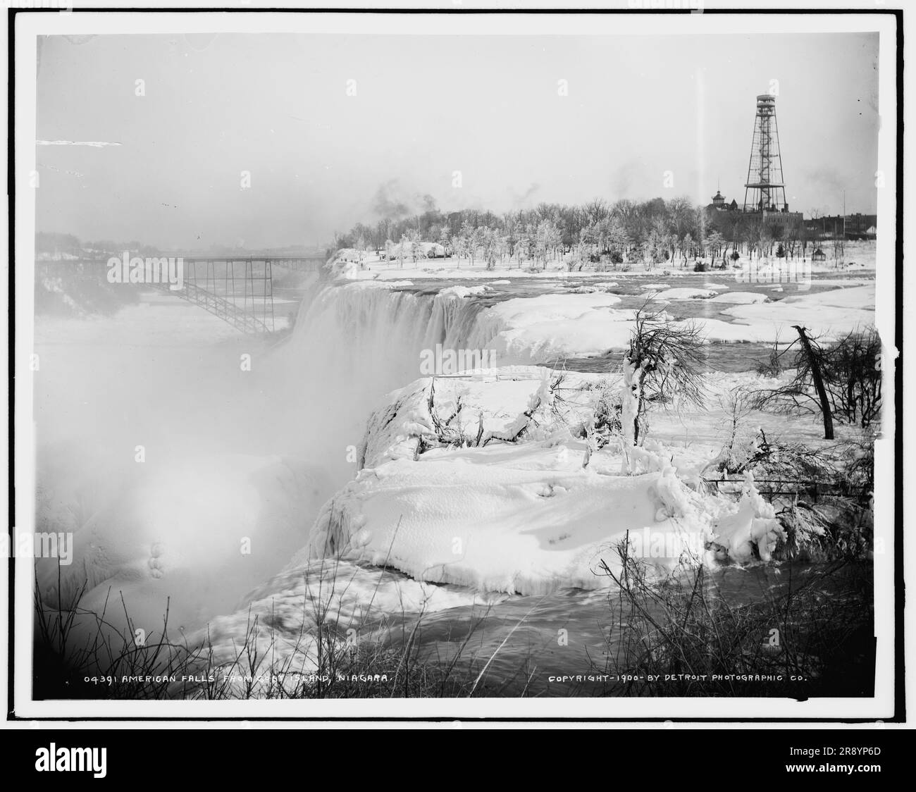 Chutes américaines de Goat Island, Niagara, C1900. Banque D'Images