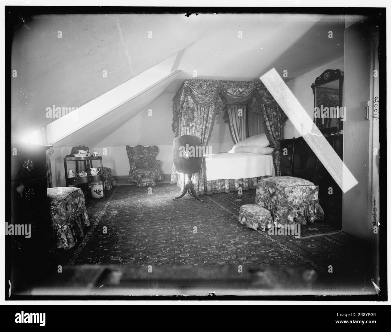 Chambre de Mme Washington, Mt. Vernon, c1902. Banque D'Images