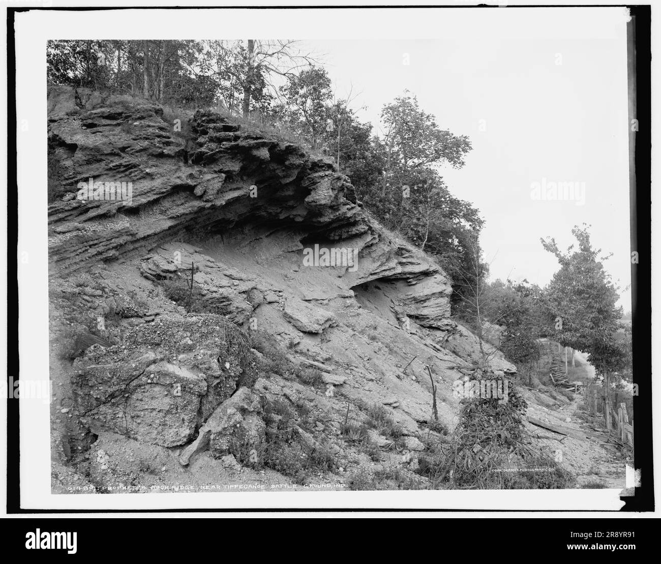 Prophète's Rock Ridge près du champ de bataille de Tippecanoe, Ind., c1902. Banque D'Images